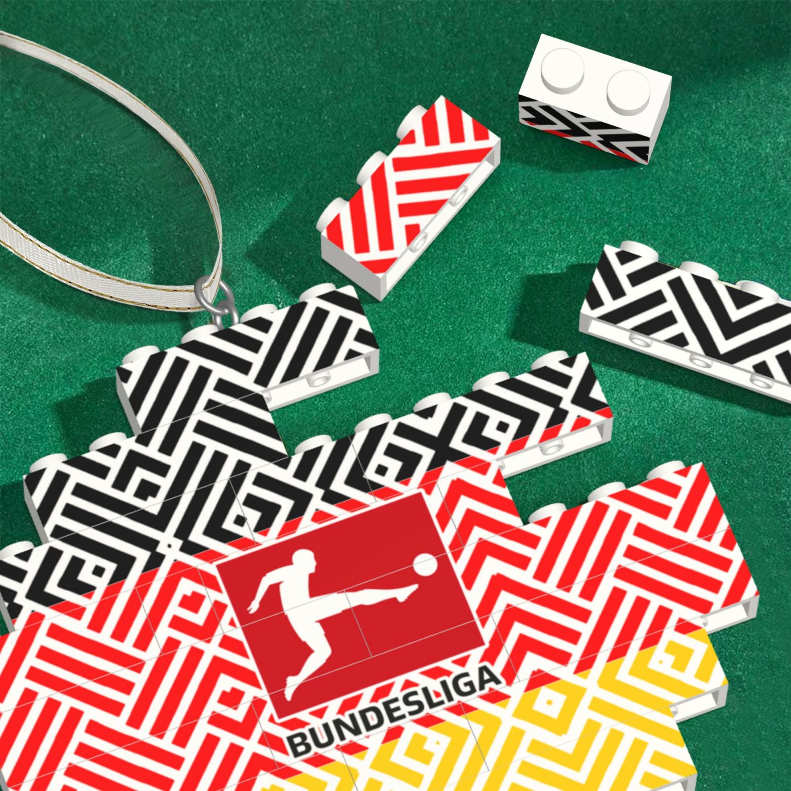 Germany Football League Building Block Puzzle Ornament BBP2027 - Soccerfana