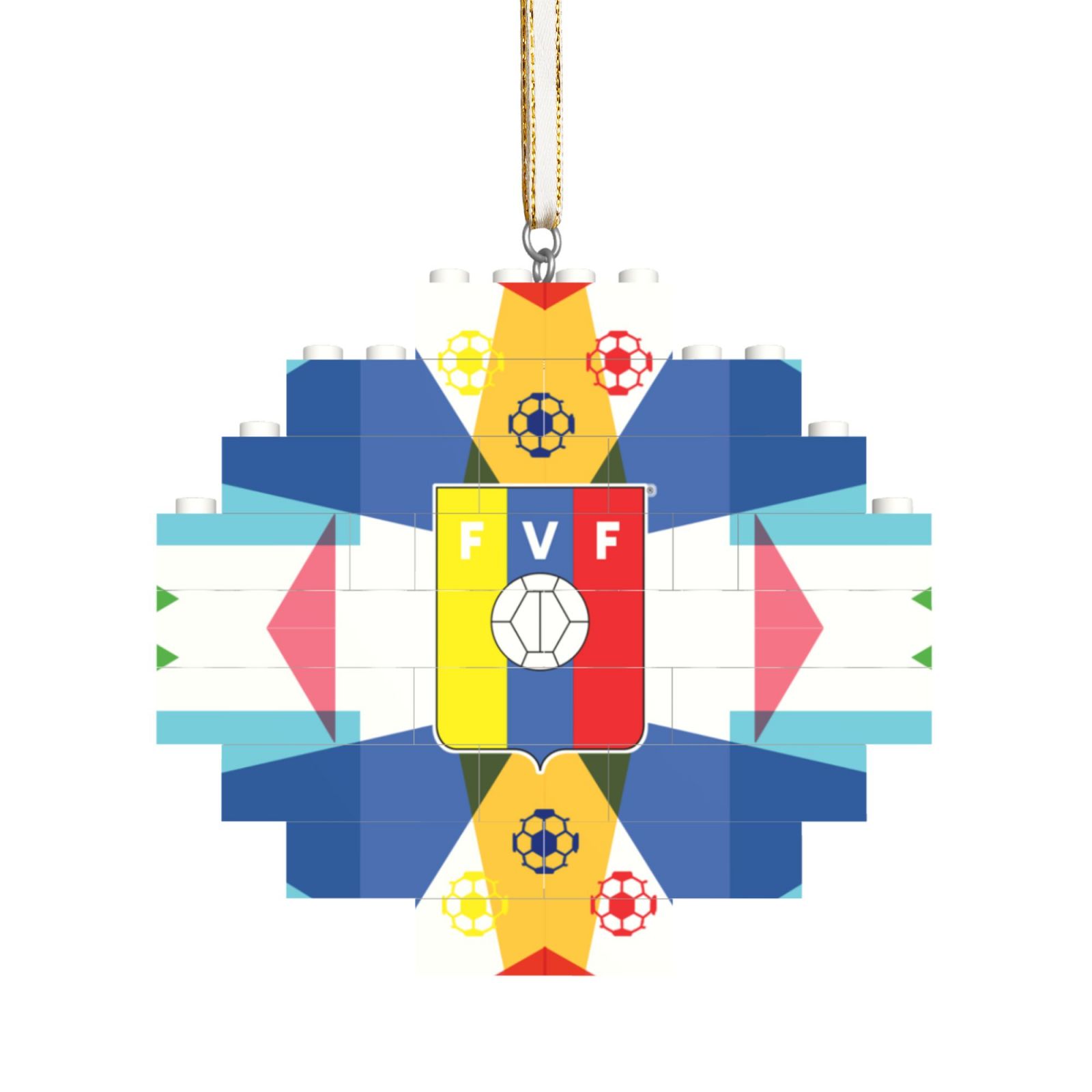 Venezuela Building Block Puzzle Ornament BBP2037 - Soccerfana