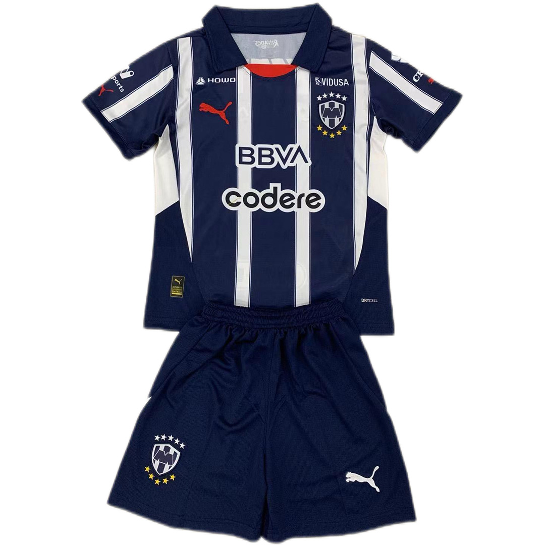 Kid's Monterrey Home Jersey+Shorts 2024/25 - Soccerfana