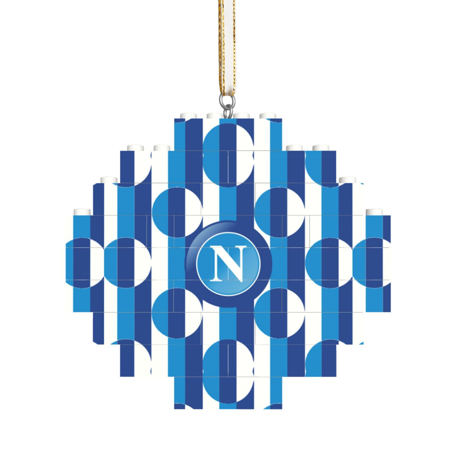 SSC Napoli Building Block Puzzle Ornament BBP2002 - Soccerfana