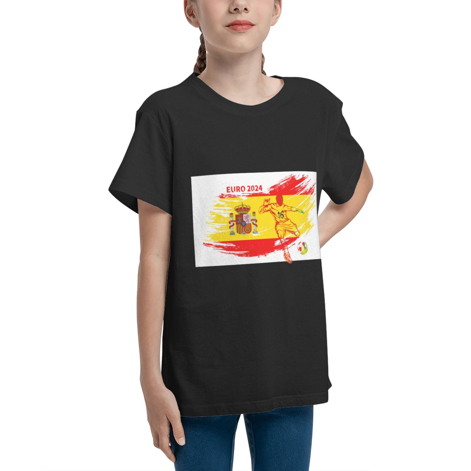 Kid's Spain EURO 2024 Teenage T-shirt TET1758 - Soccerfana
