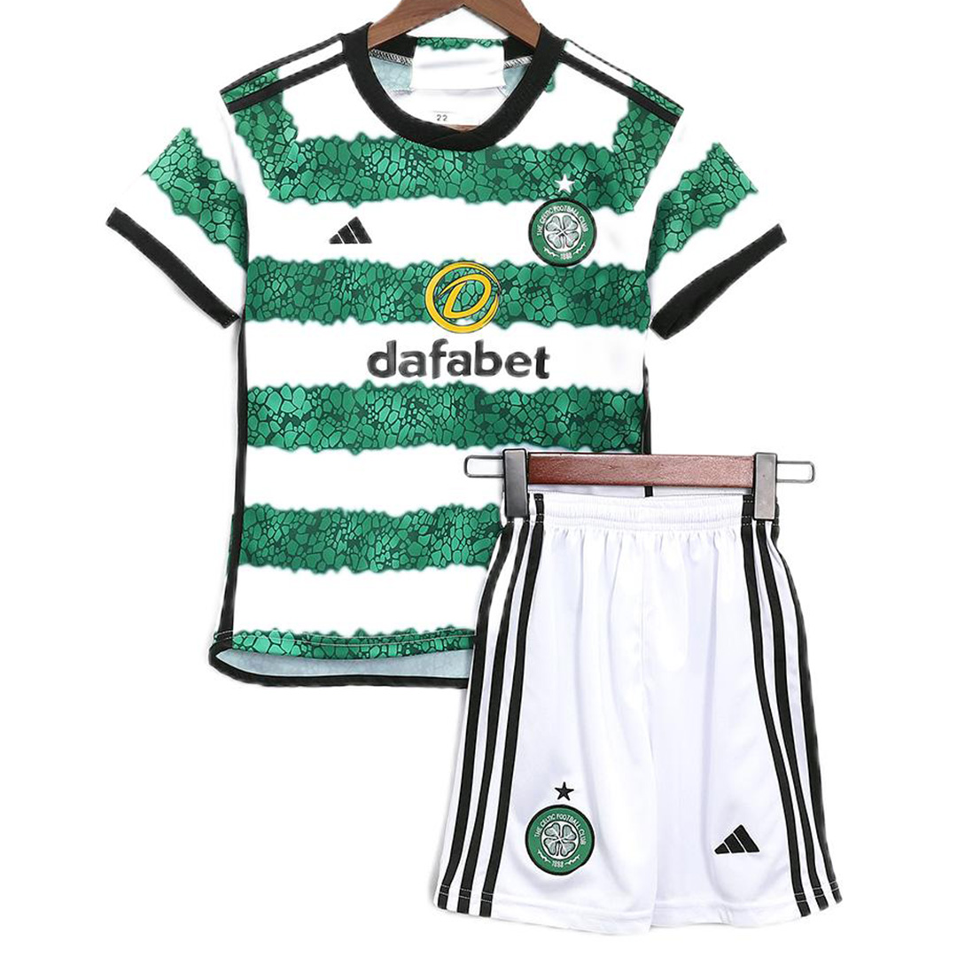 Kid's Celtic Home Jersey+Shorts 23/24 - Soccerfana