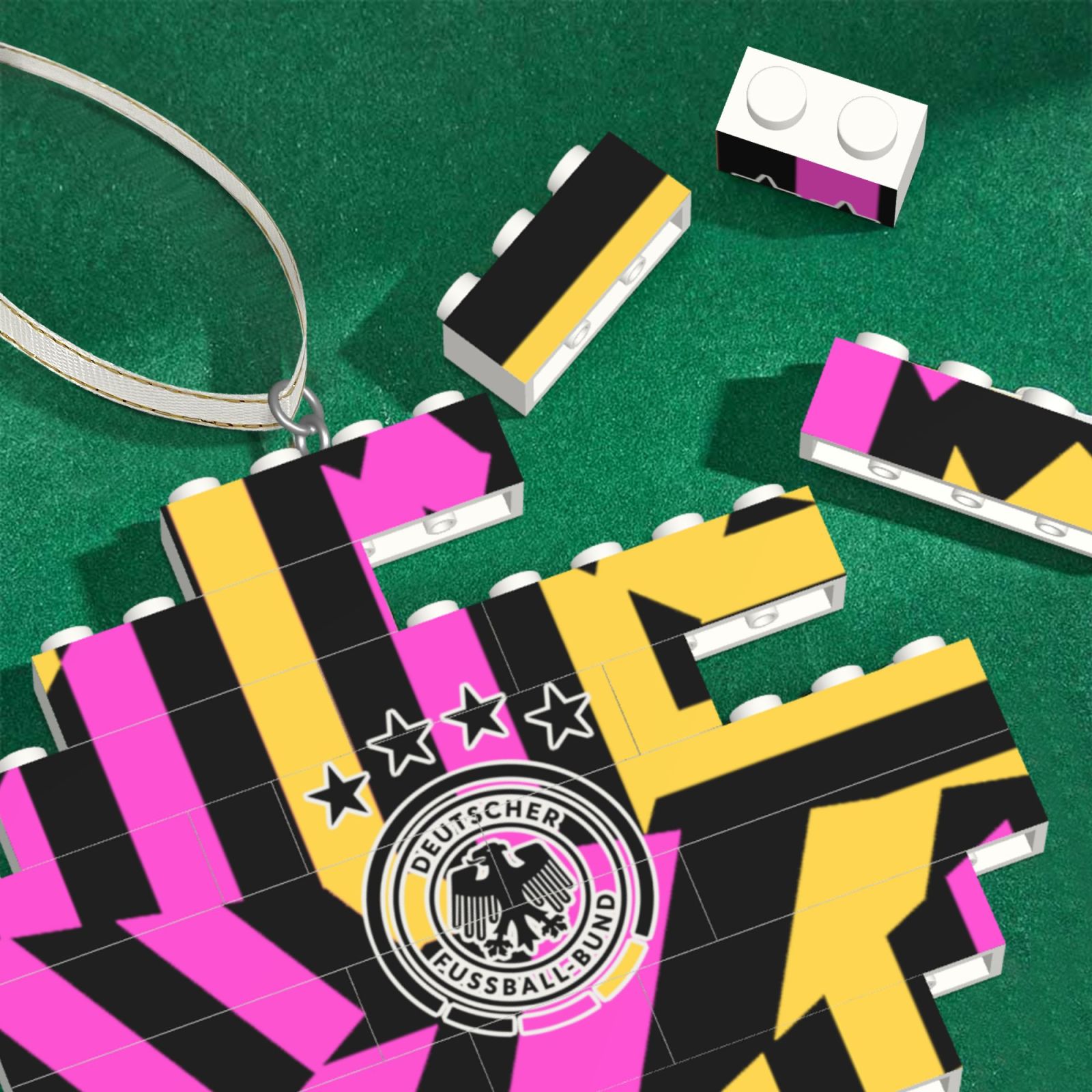 Germany Building Block Puzzle Ornament BBP1996 - Soccerfana