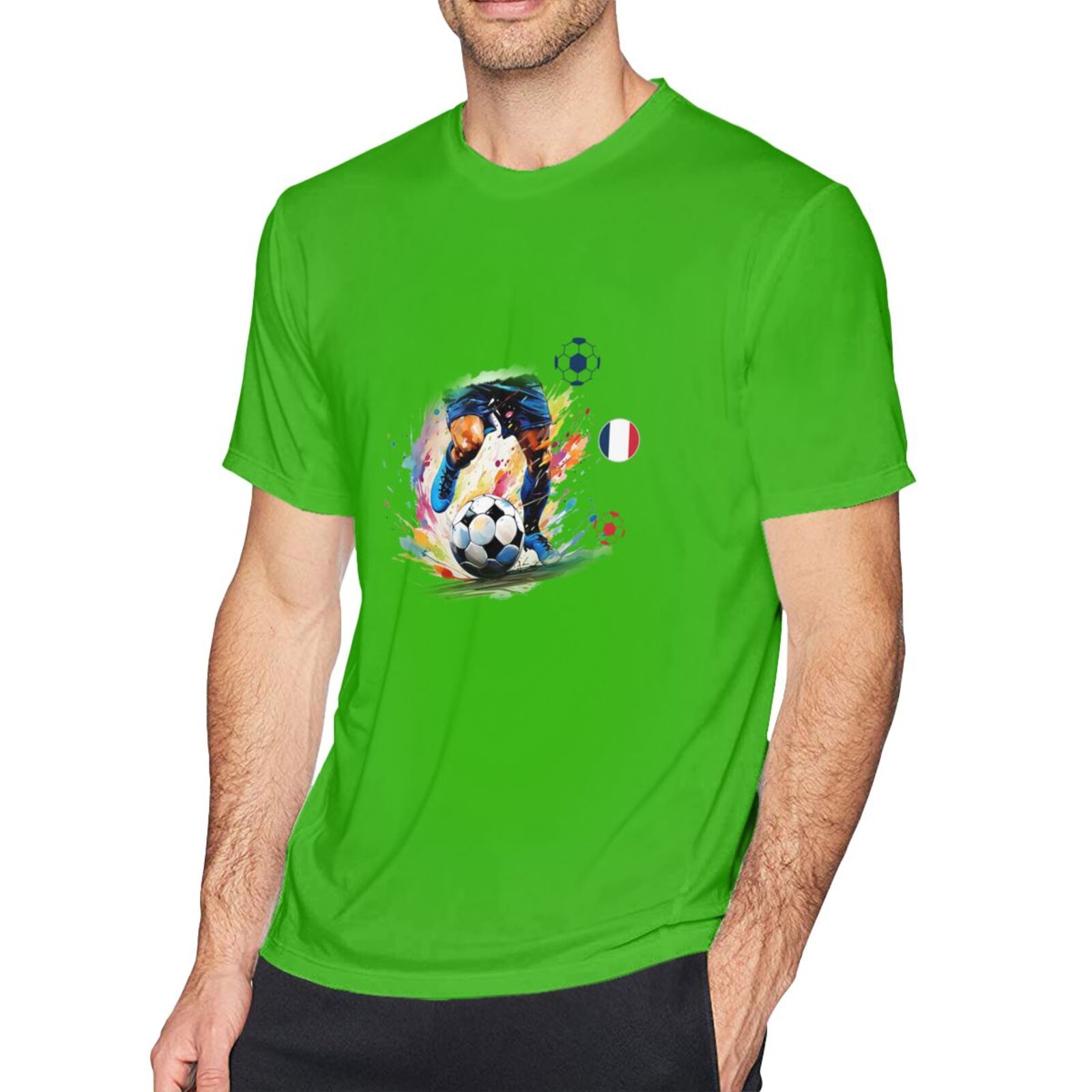 Men's France EURO 2024 Basic Short Sleeve T-Shirt BST1749 - Soccerfana