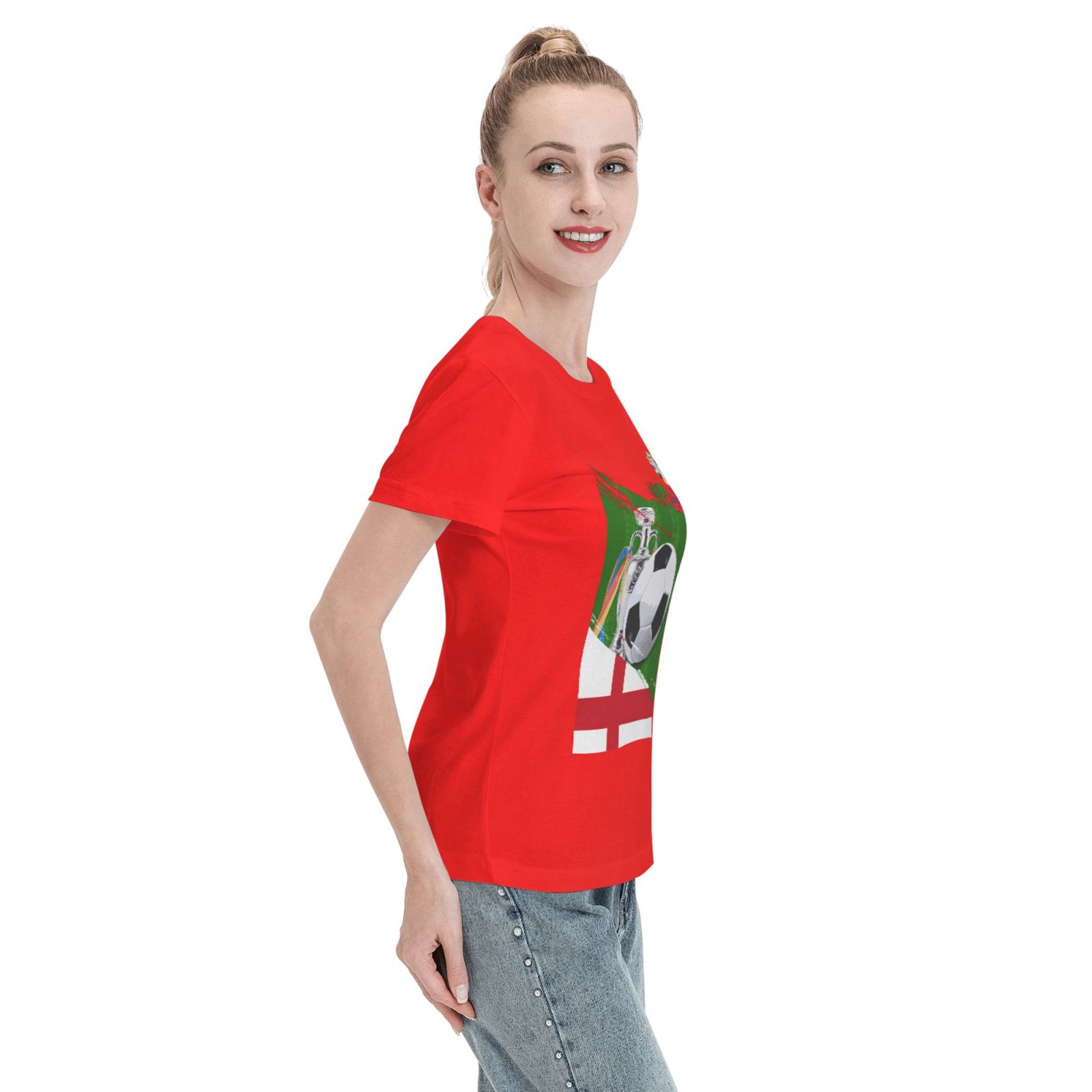 Women's England EURO 2024 Basic Short Sleeve T-Shirt WBT1682 - Soccerfana