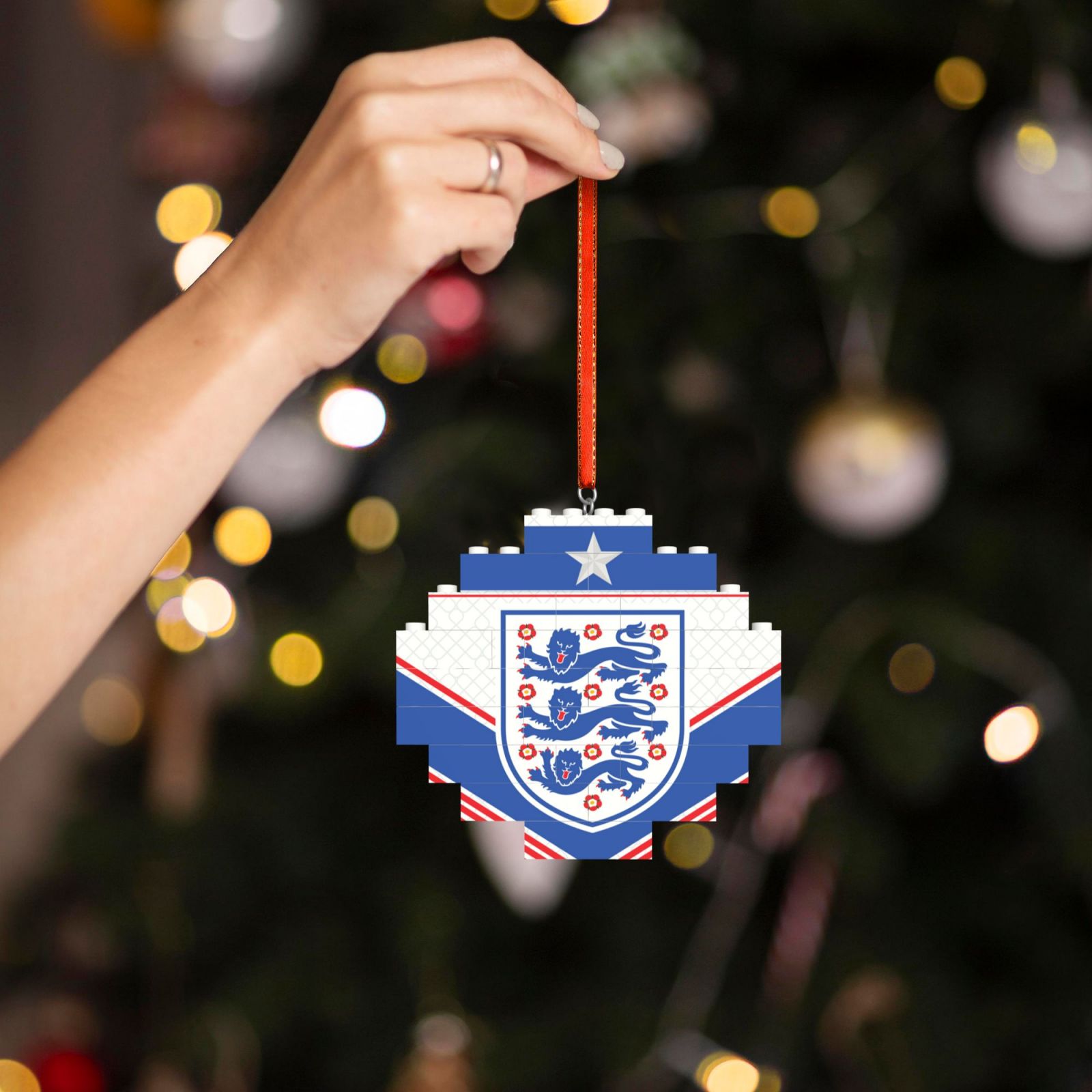 England Building Block Puzzle Ornament BBP2187 - Soccerfana