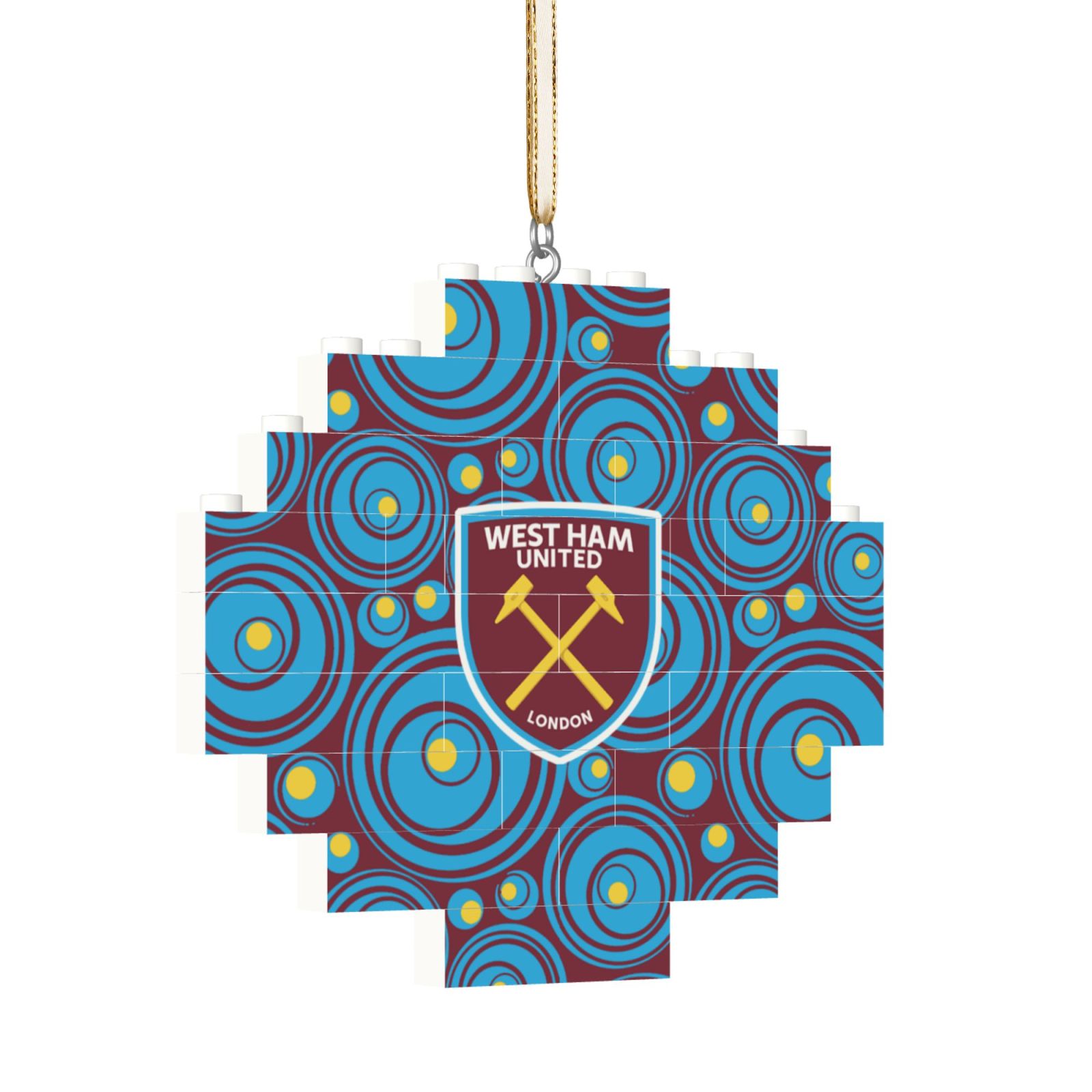 West Ham United Building Block Puzzle Ornament BBP1984 - Soccerfana