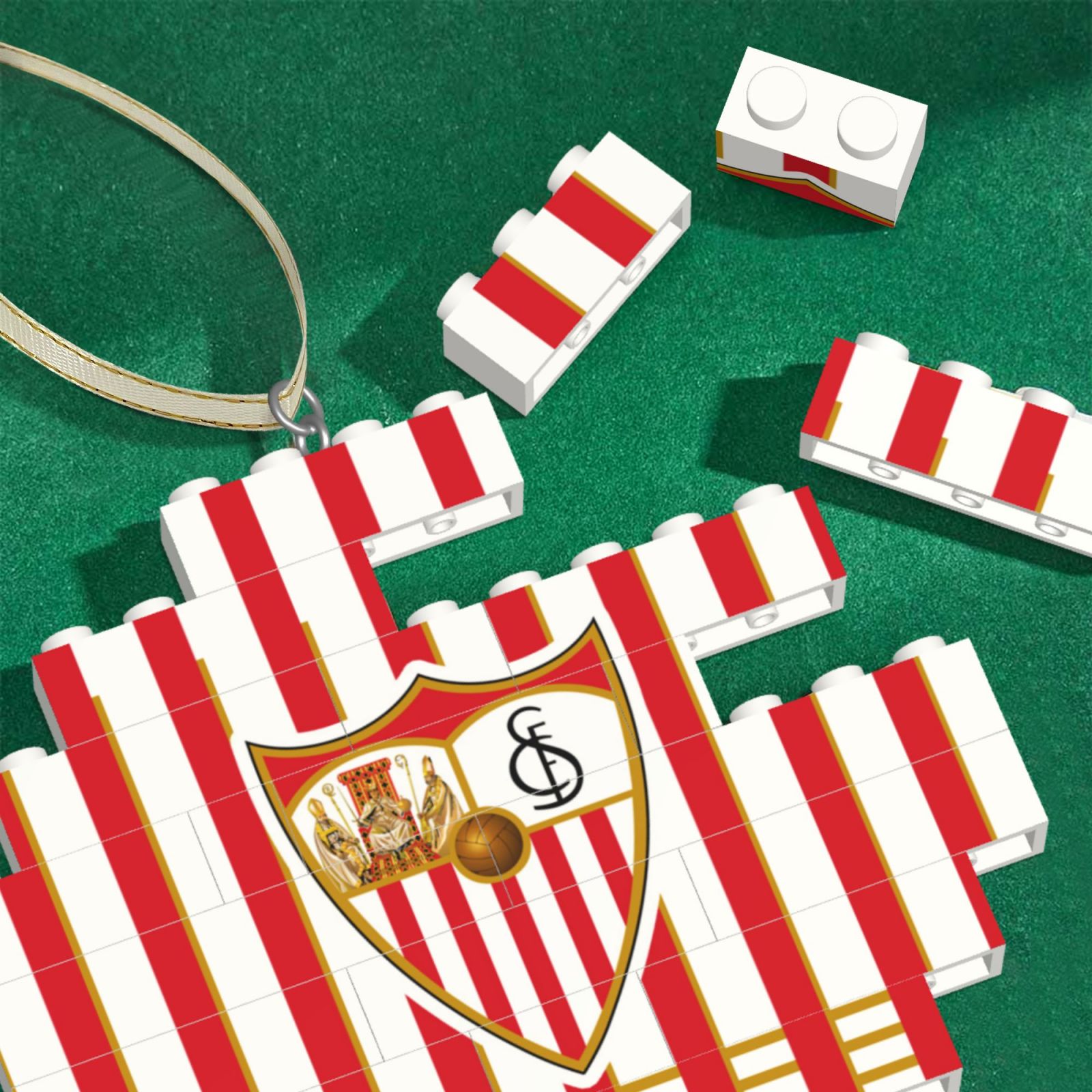 Sevilla Building Block Puzzle Ornament BBP2102 - Soccerfana