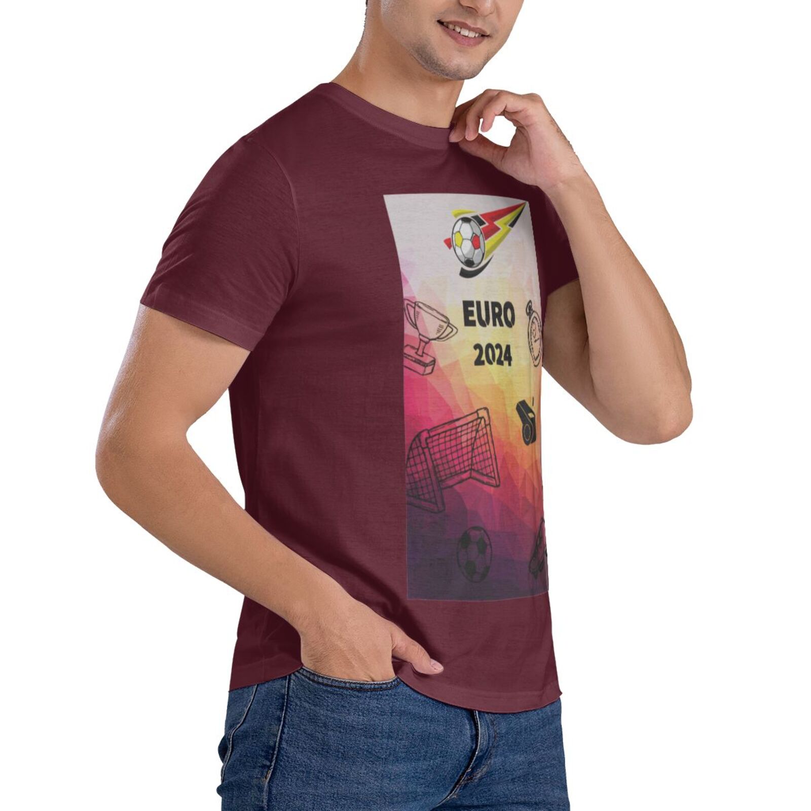 Men's Germany EURO 2024 Basic Short Sleeve T-Shirt BST1771 - Soccerfana