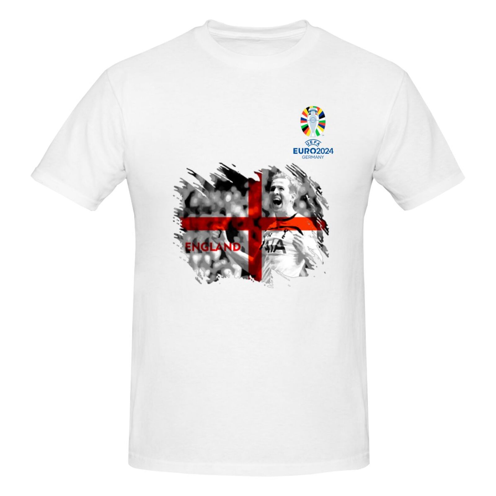 Men's England EURO 2024 Basic Short Sleeve T-Shirt BST1713 - Soccerfana