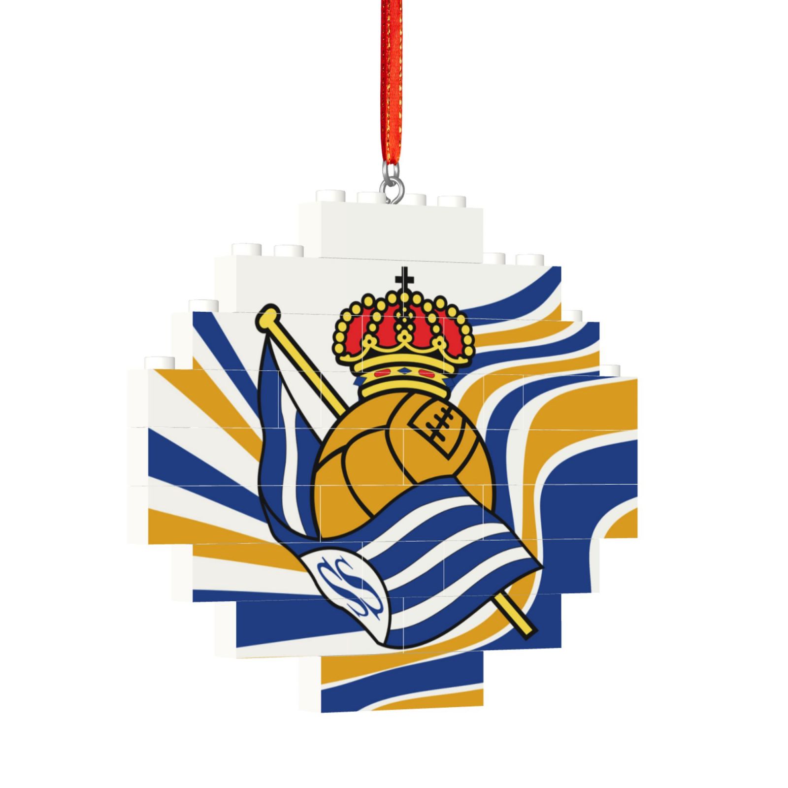 Real Sociedad Building Block Puzzle Ornament BBP2193 - Soccerfana