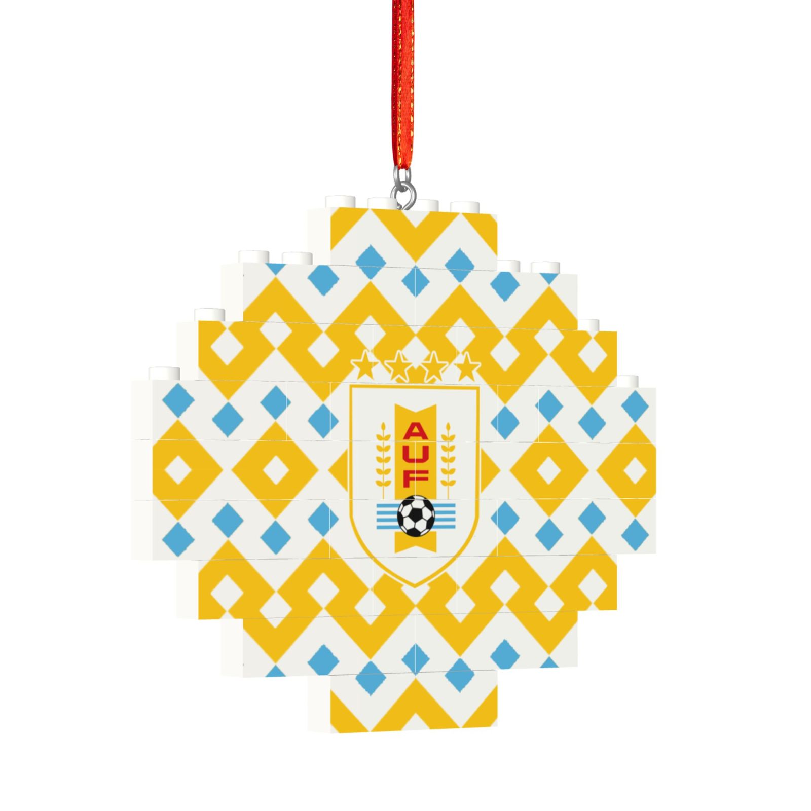 Uruguay Building Block Puzzle Ornament BBP2010 - Soccerfana