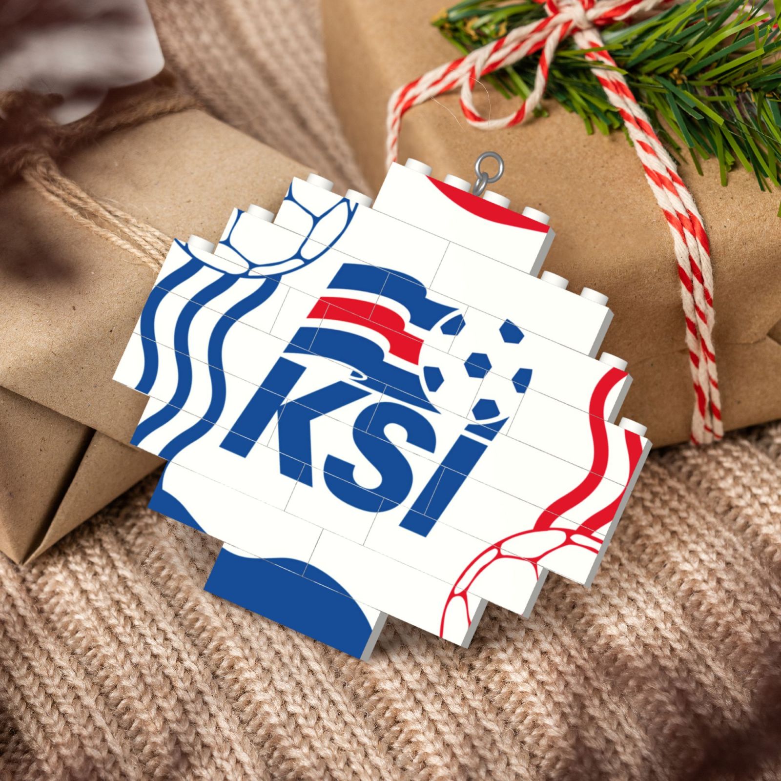 Iceland Building Block Puzzle Ornament BBP2099 - Soccerfana