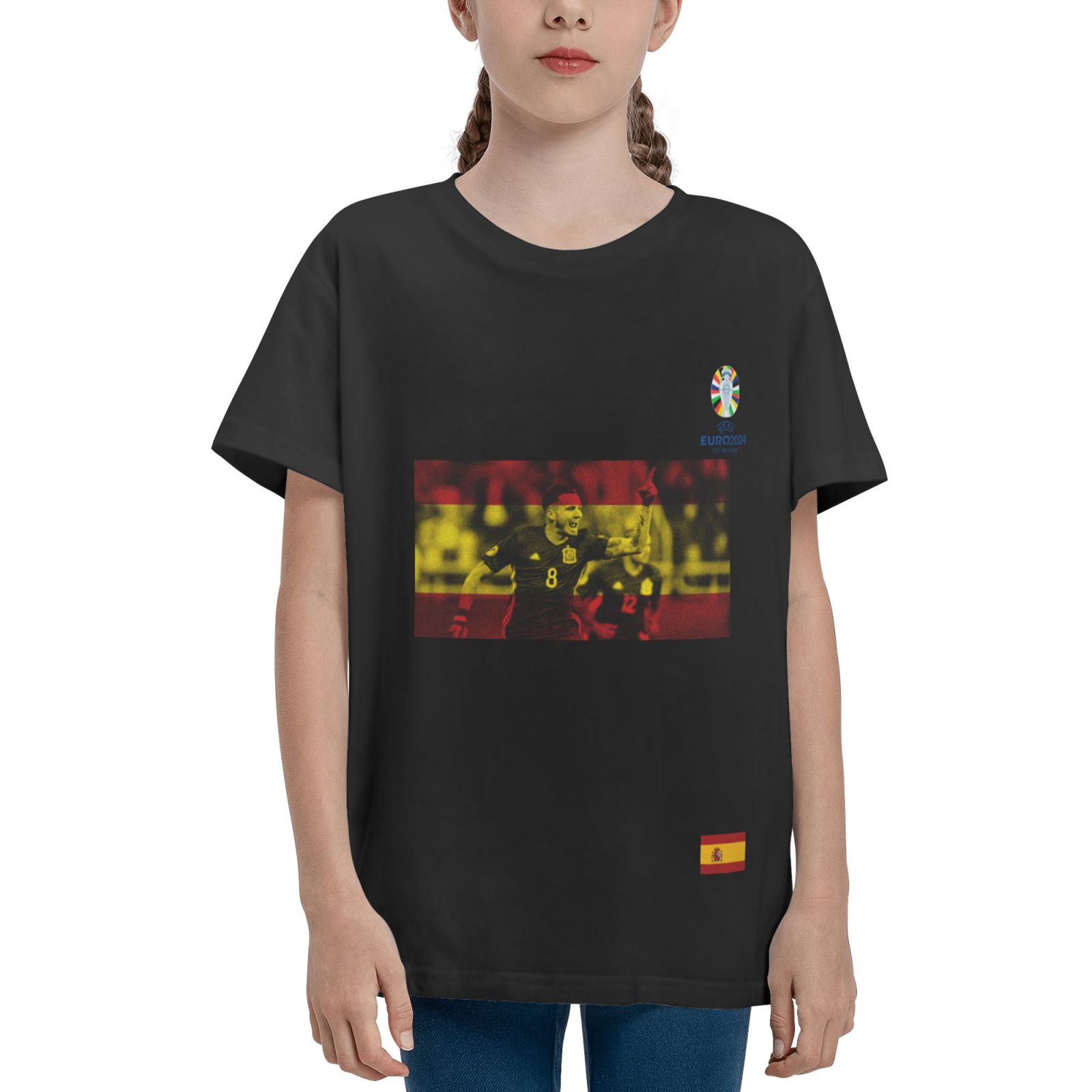 Kid's Spain EURO 2024 Teenage T-shirt TET1738 - Soccerfana