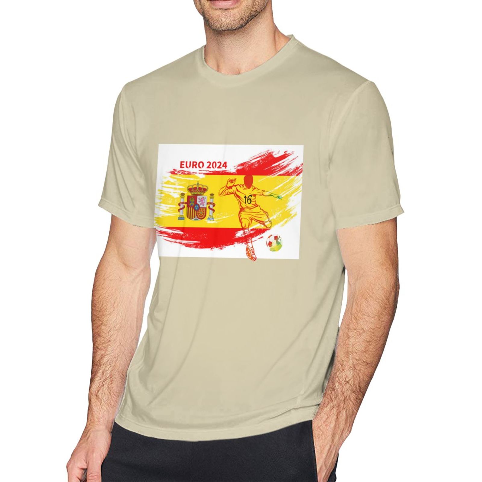 Men's Spain EURO 2024 Basic Short Sleeve T-Shirt BST1753 - Soccerfana