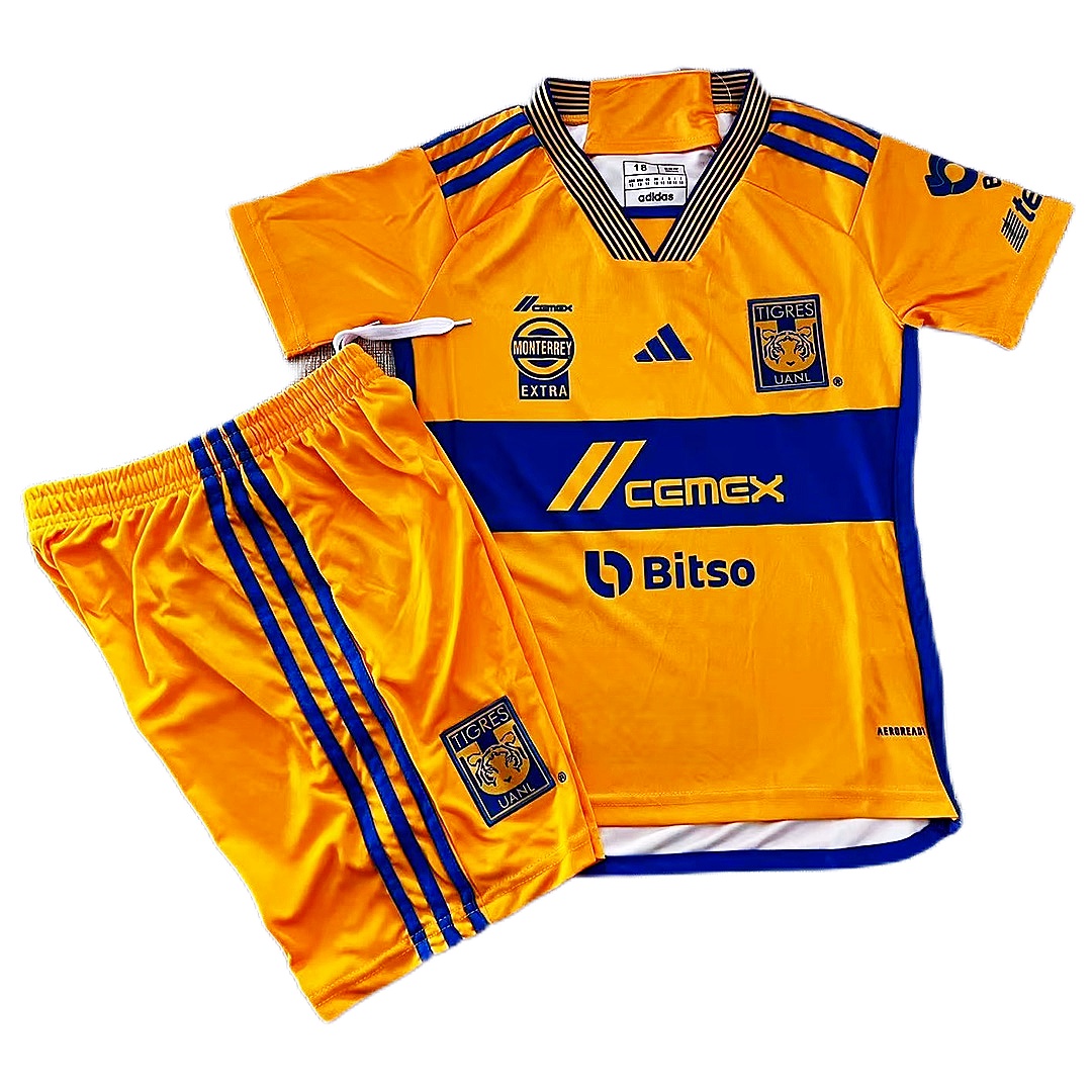 Kid's Tigres UANL Home Jersey+Shorts 23/24 - Soccerfana