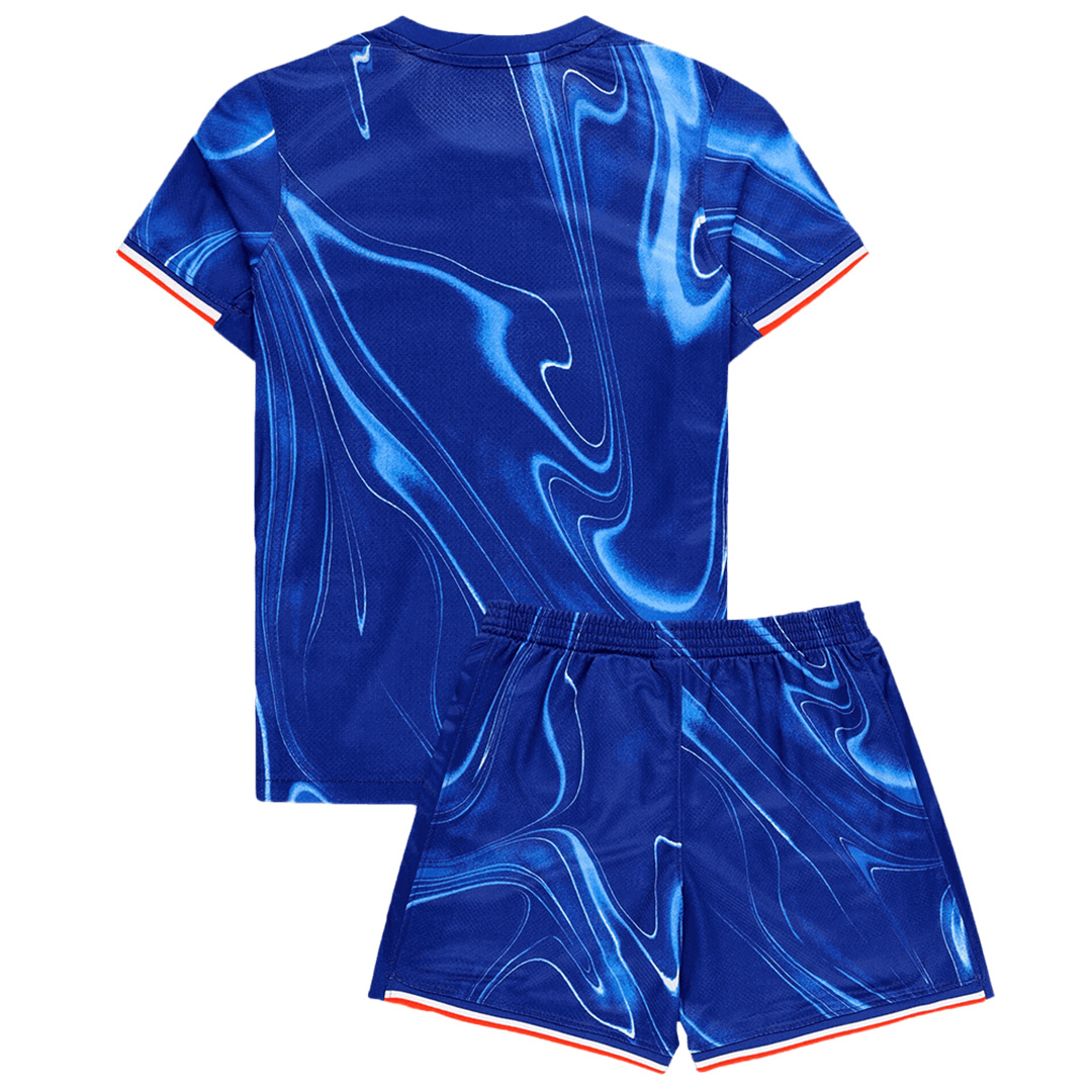 Kid's Chelsea Home Jersey+Shorts 2024/25 - Soccerfana