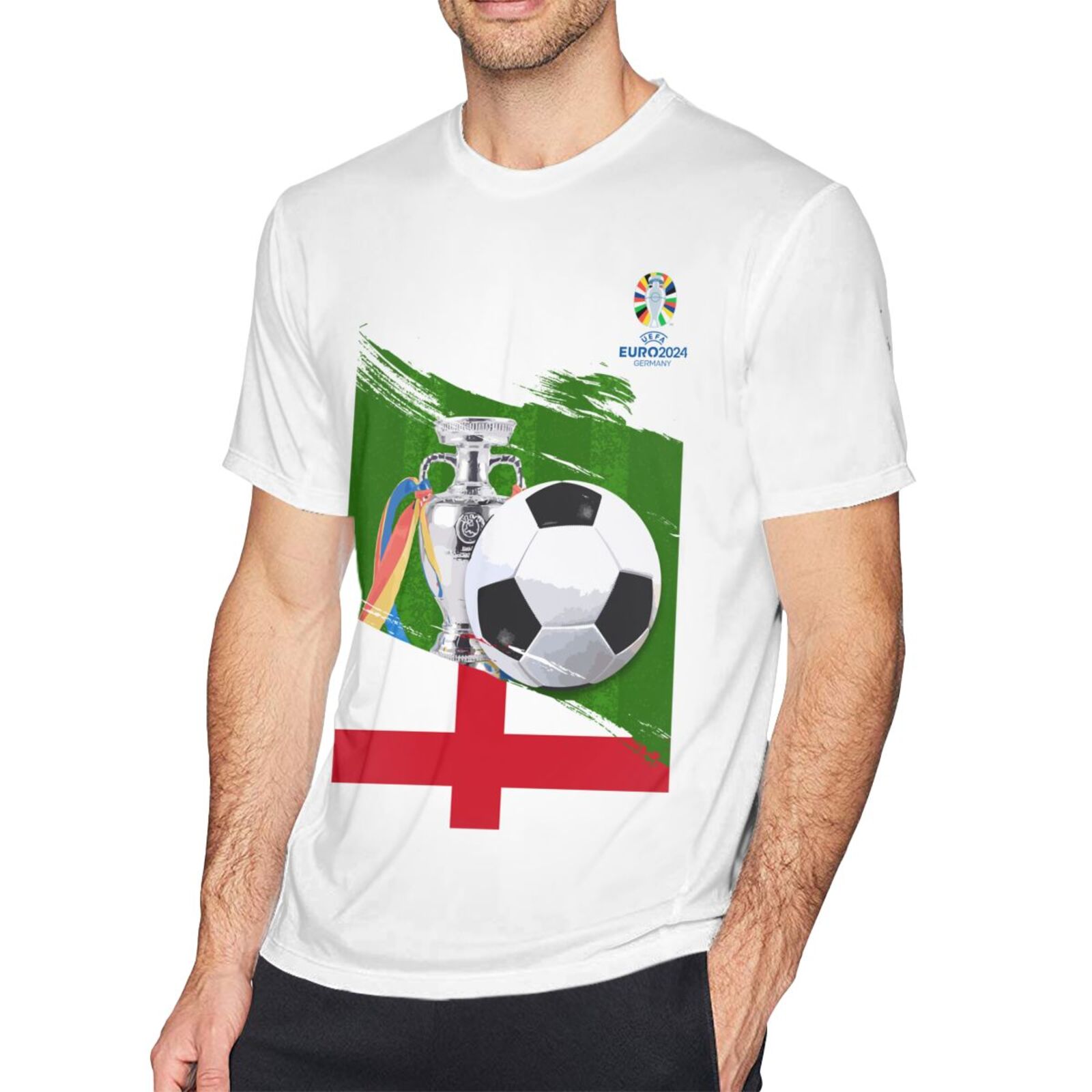 Men's England EURO 2024 Basic Short Sleeve T-Shirt BST1681 - Soccerfana