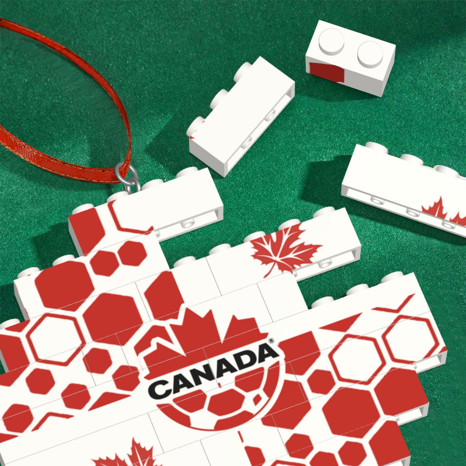 Canada Building Block Puzzle Ornament BBP2030 - Soccerfana
