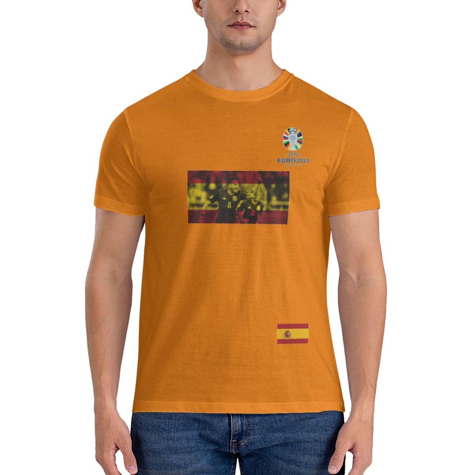 Men's Spain EURO 2024 Basic Short Sleeve T-Shirt BST1739 - Soccerfana
