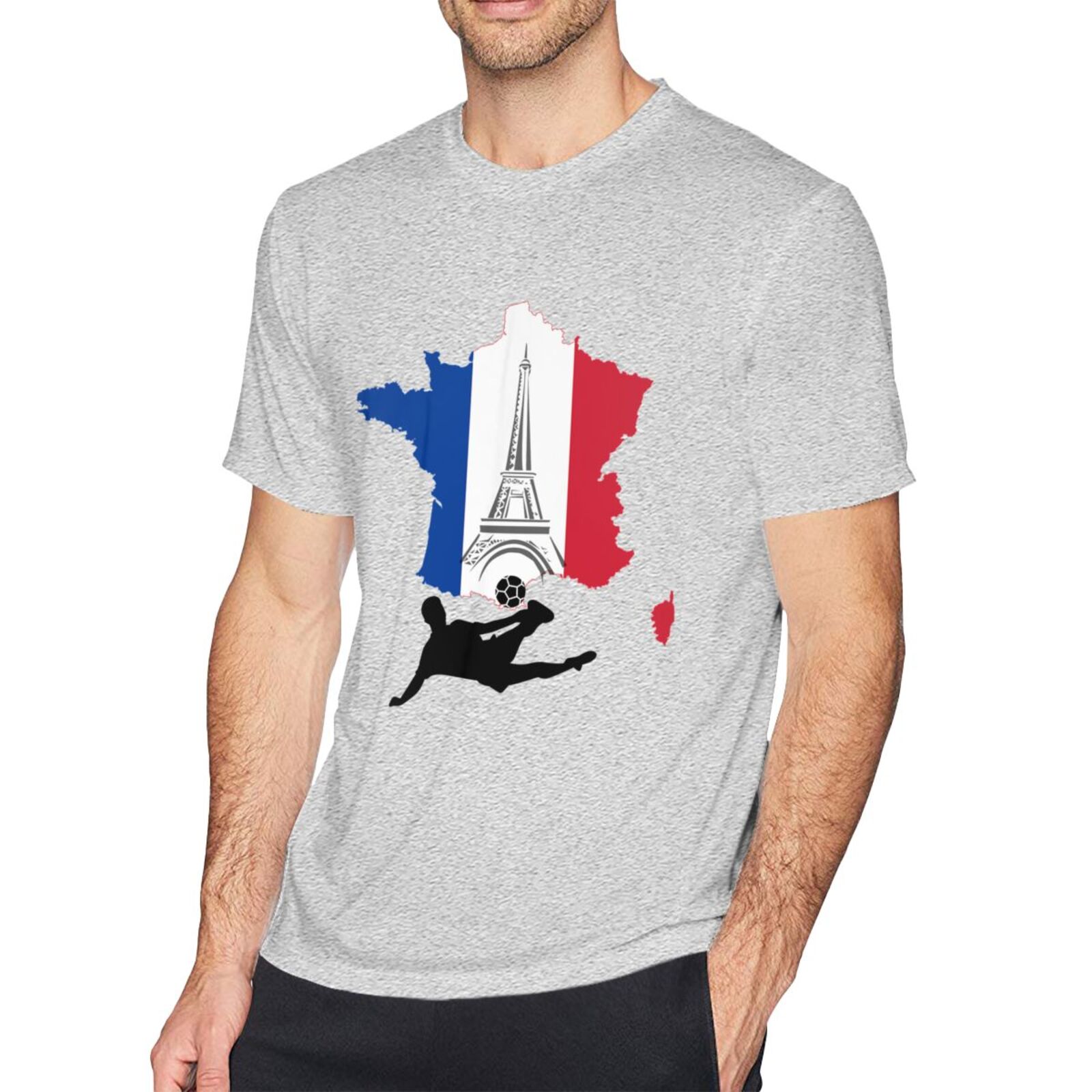 Men's France EURO 2024 Basic Short Sleeve T-Shirt BST1772 - Soccerfana