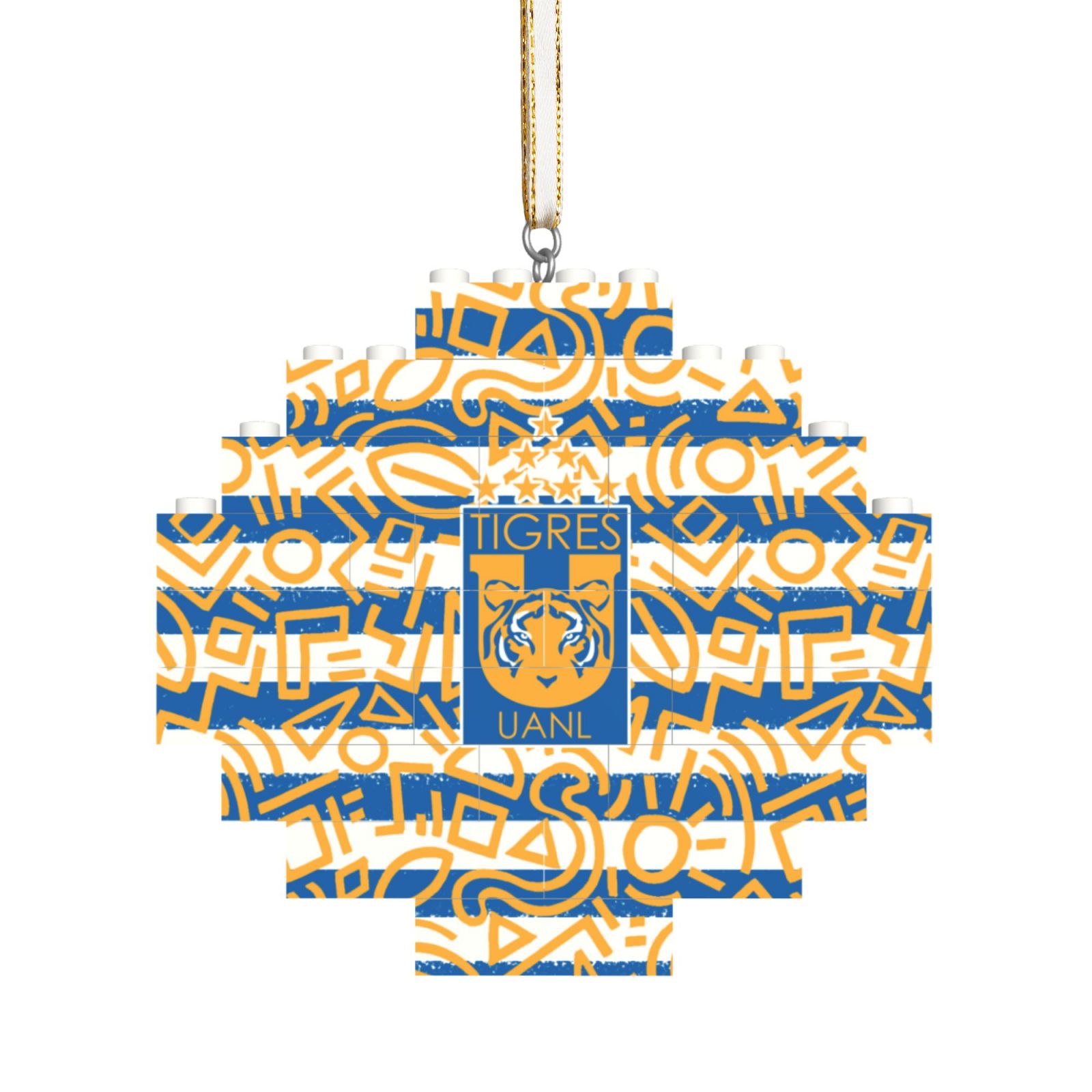 Tigres UANL Building Block Puzzle Ornament BBP2032 - Soccerfana