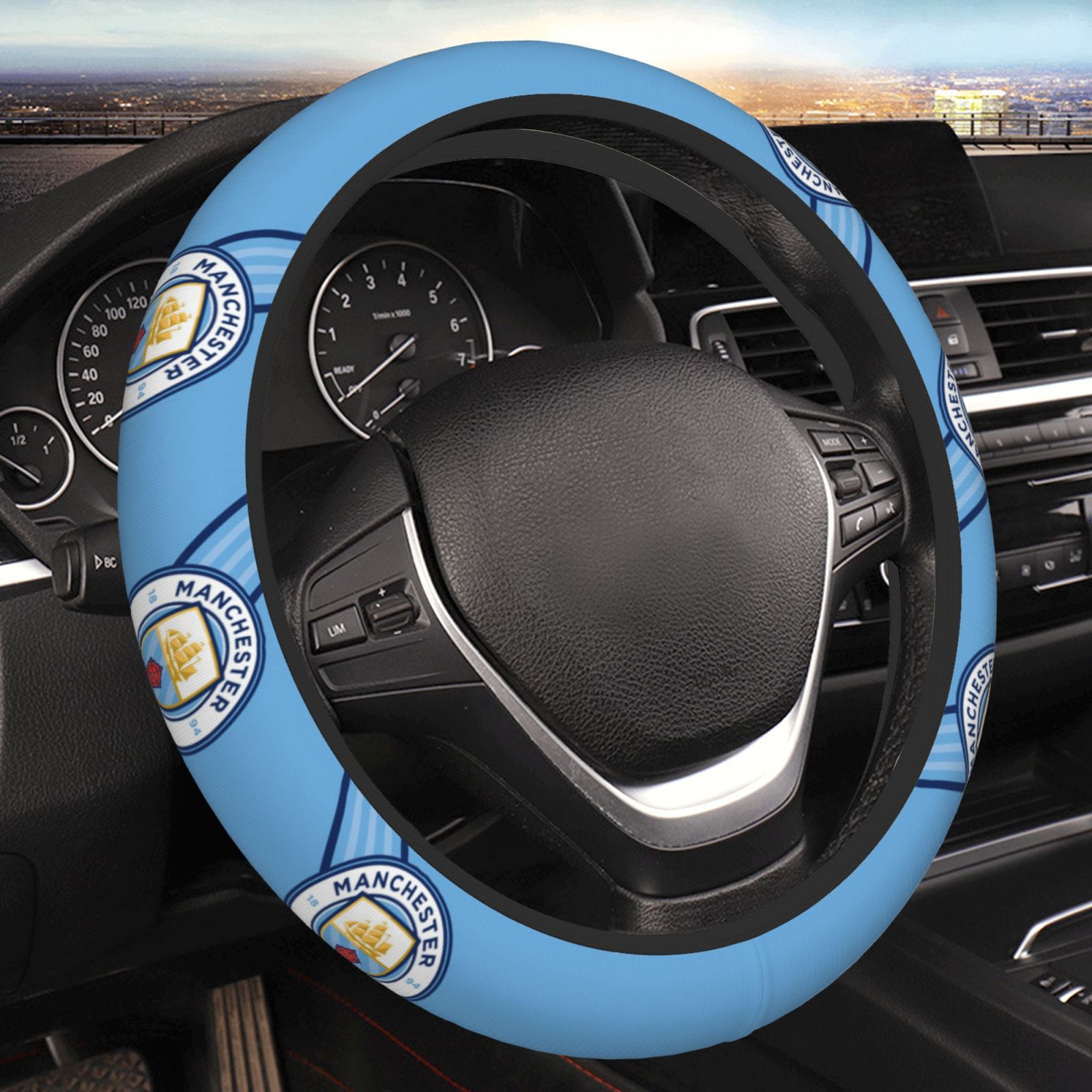 Manchester City Steering Wheel Cover ESW2443 - Soccerfana