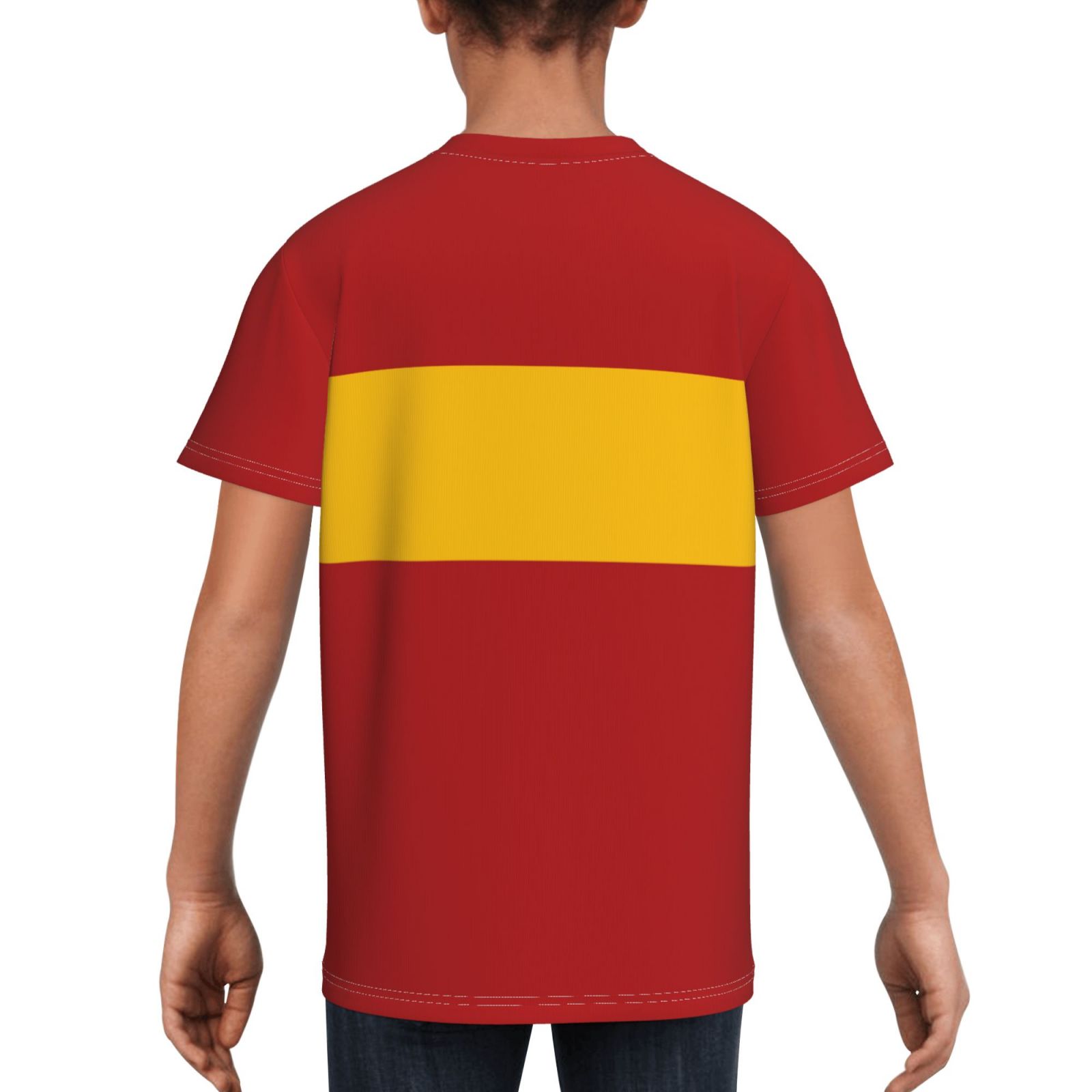 Kid's Spain EURO 2024 Youth Short Sleeve T-Shirt YST1700 - Soccerfana