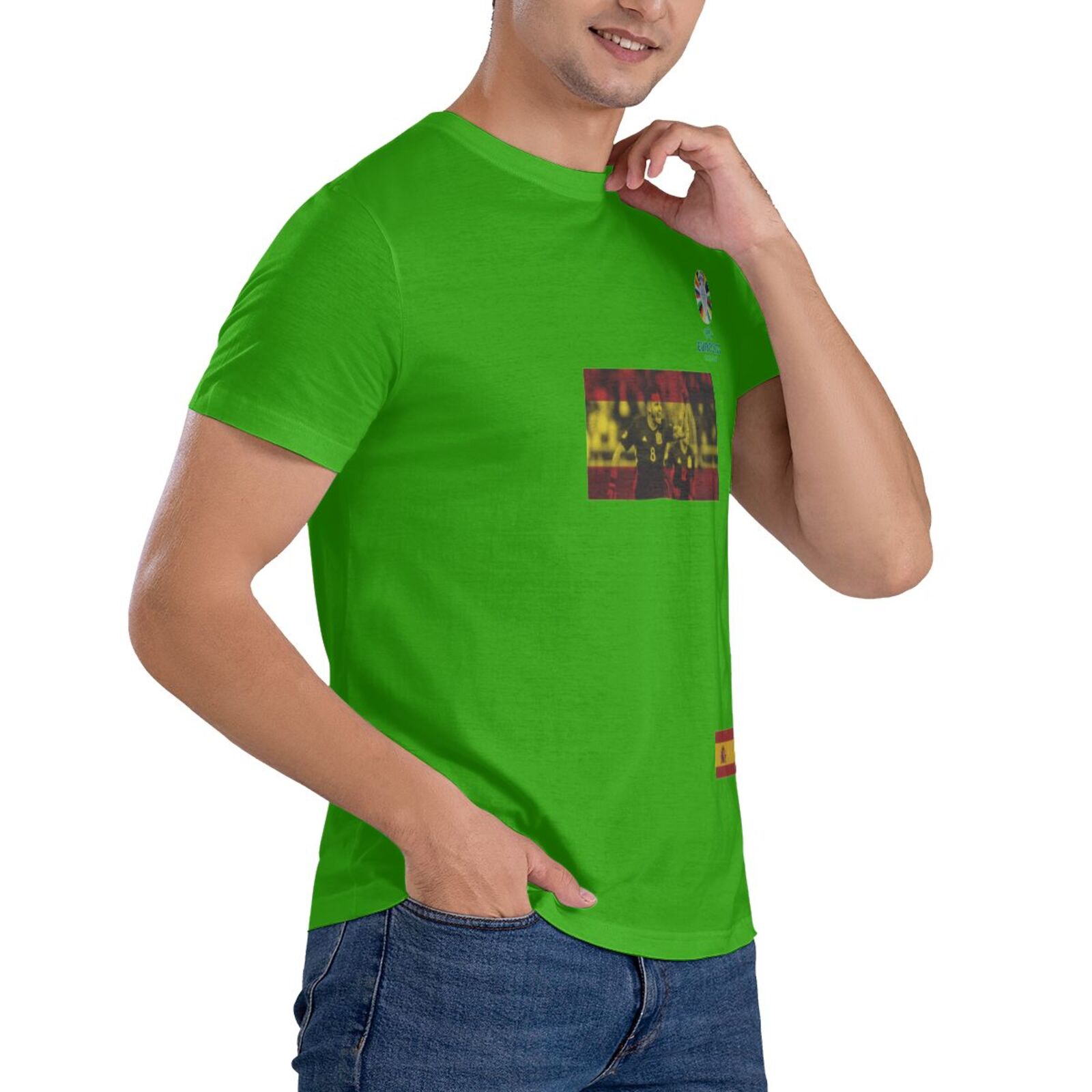 Men's Spain EURO 2024 Basic Short Sleeve T-Shirt BST1739 - Soccerfana