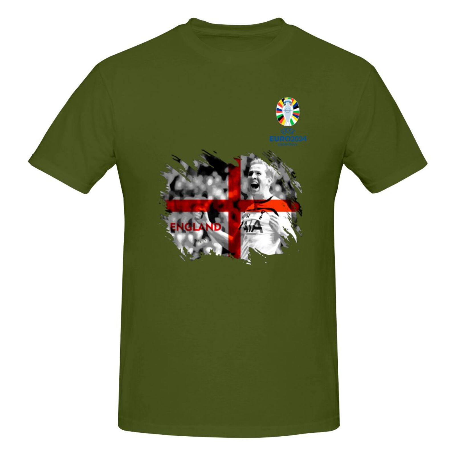 Men's England EURO 2024 Basic Short Sleeve T-Shirt BST1713 - Soccerfana