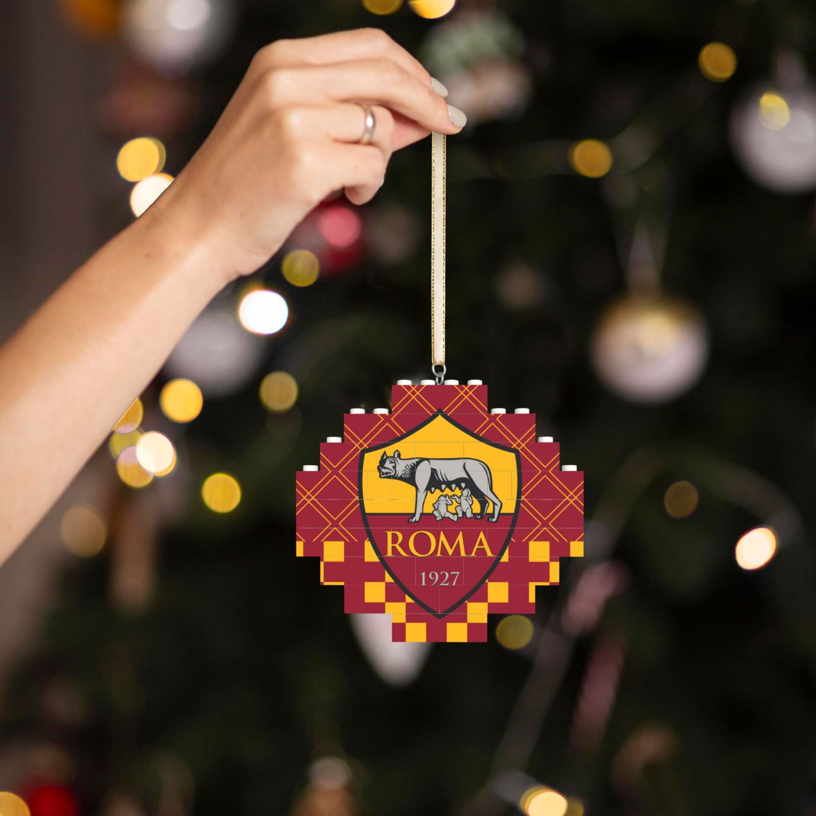 AS Roma Building Block Puzzle Ornament BBP2200 - Soccerfana