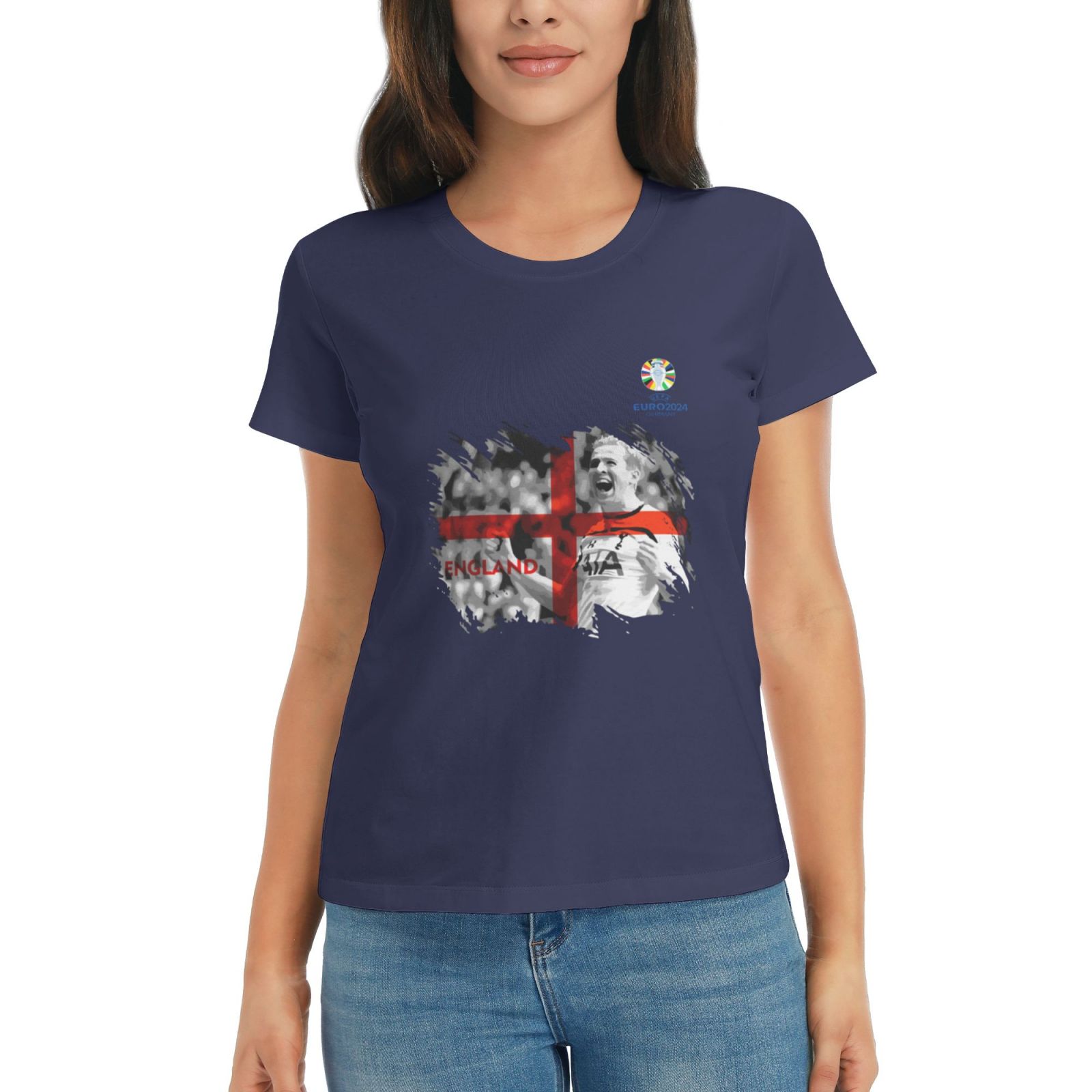 Woman's England EURO 2024 Basic Short Sleeve T-Shirt WBT1712 - Soccerfana