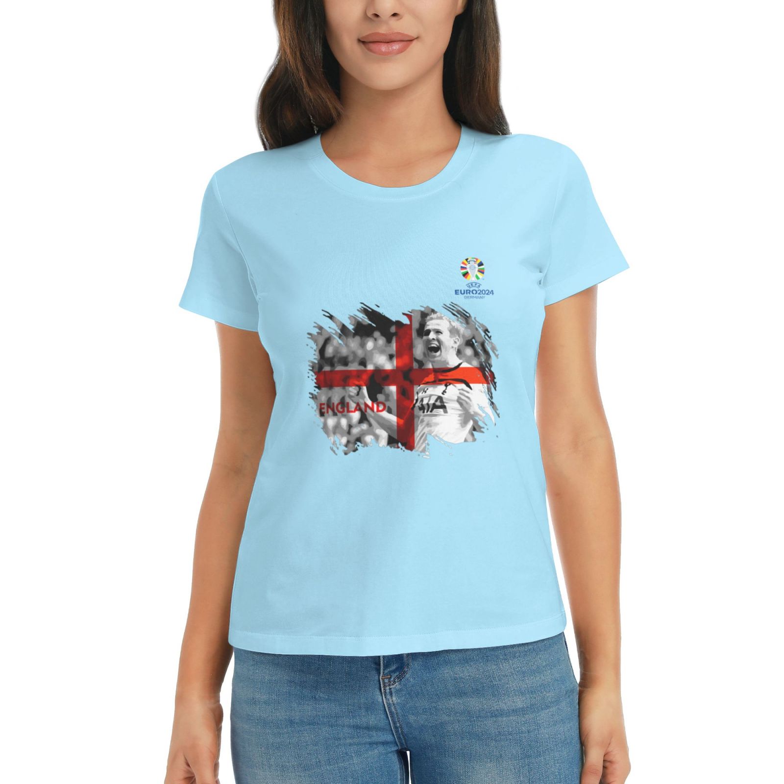 Woman's England EURO 2024 Basic Short Sleeve T-Shirt WBT1712 - Soccerfana