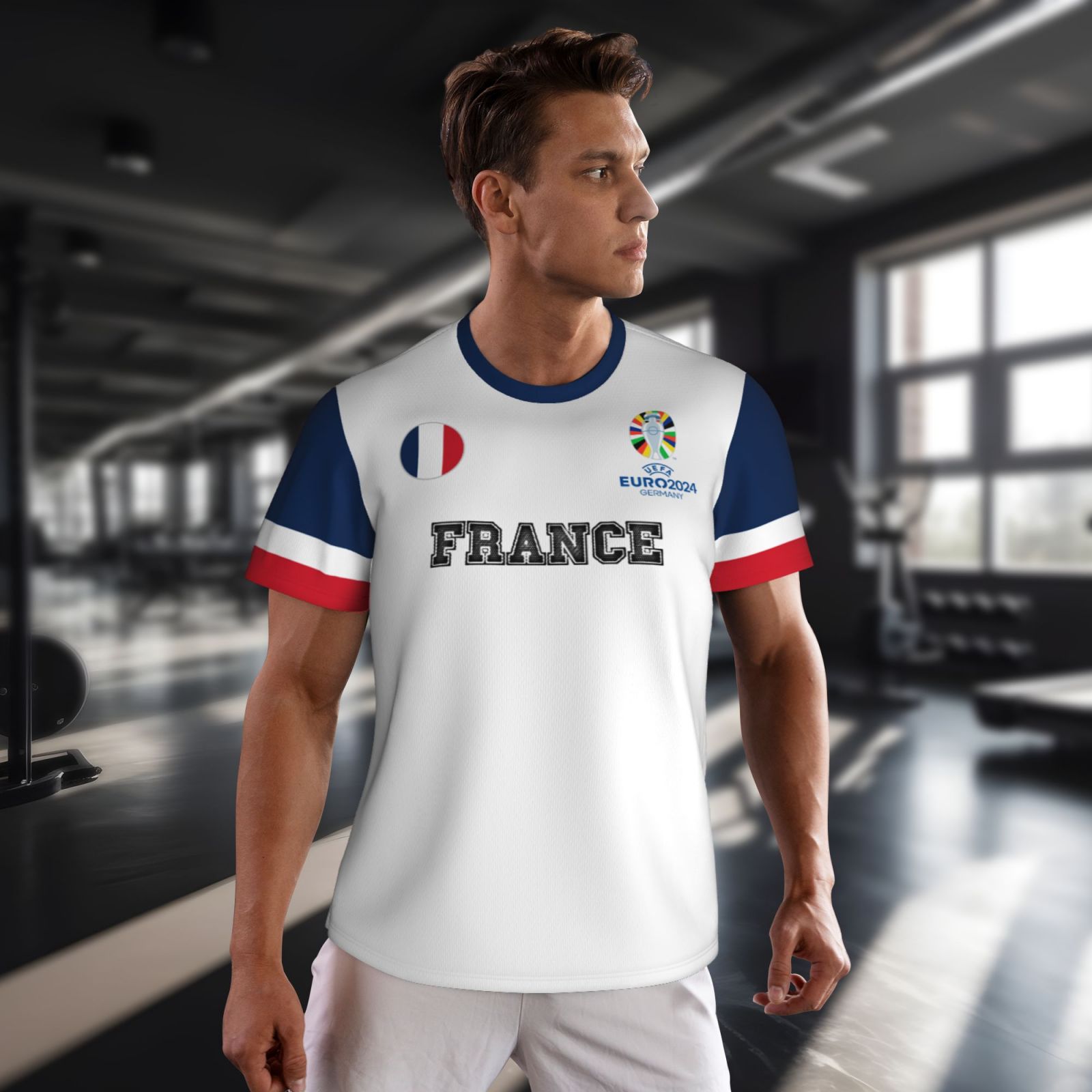 Men's France EURO 2024 Short Sleeved Mesh T-Shirt SMT1683 - Soccerfana