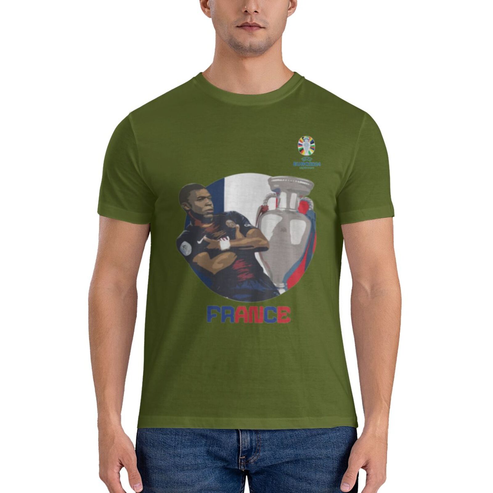 Men's France EURO 2024 Basic Short Sleeve T-Shirt BST1729 - Soccerfana