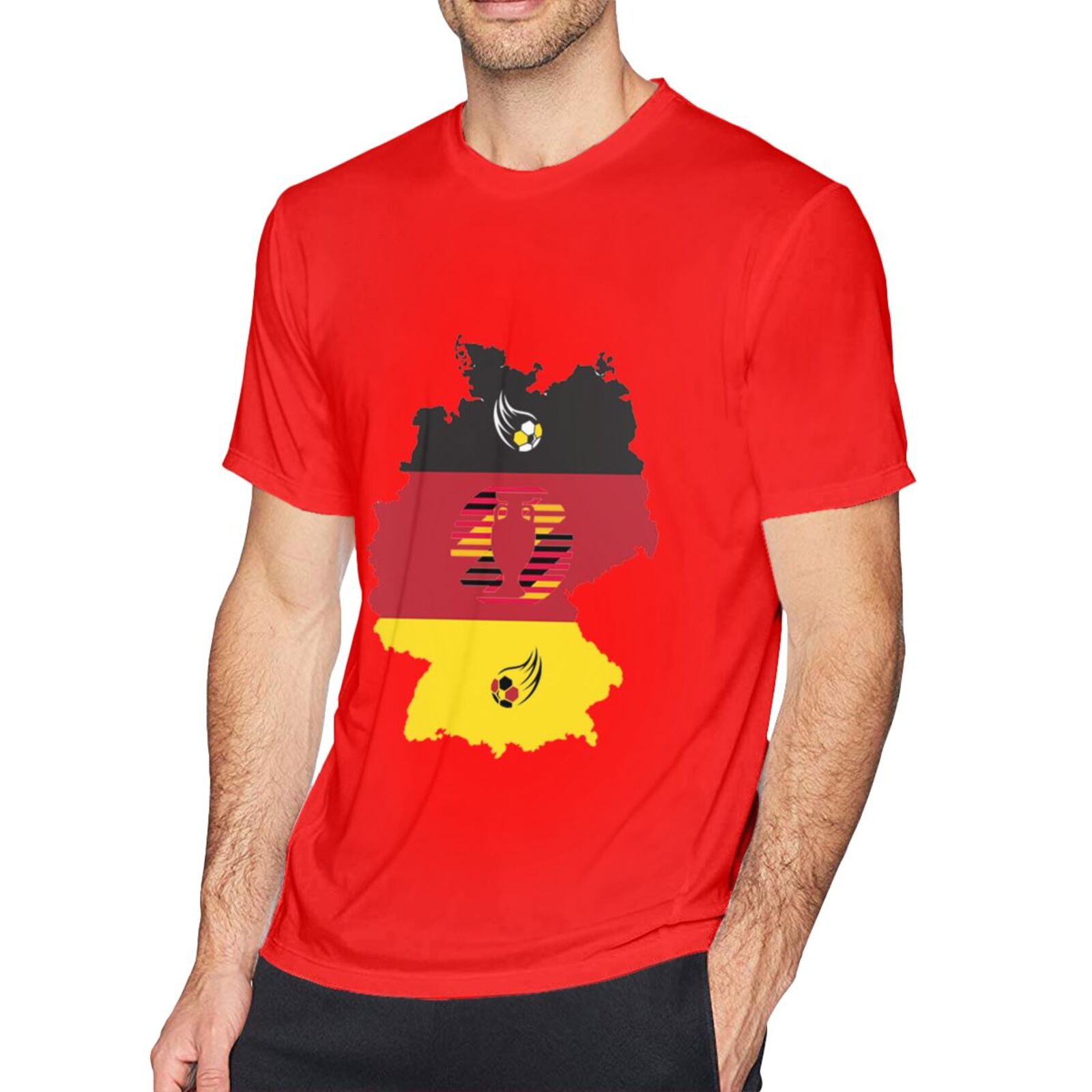 Men's Germany EURO 2024 Basic Short Sleeve T-Shirt BST1770 - Soccerfana