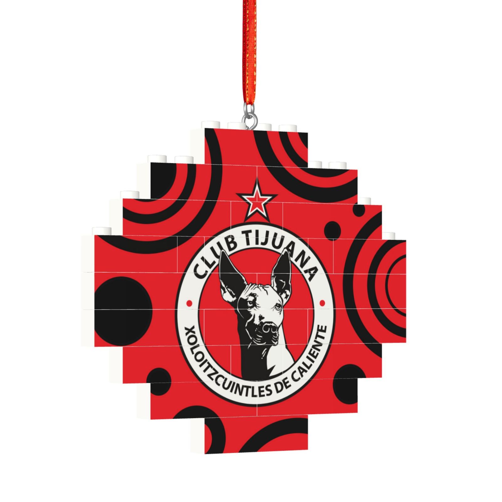 Xolos Tijuana Building Block Puzzle Ornament BBP2186 - Soccerfana