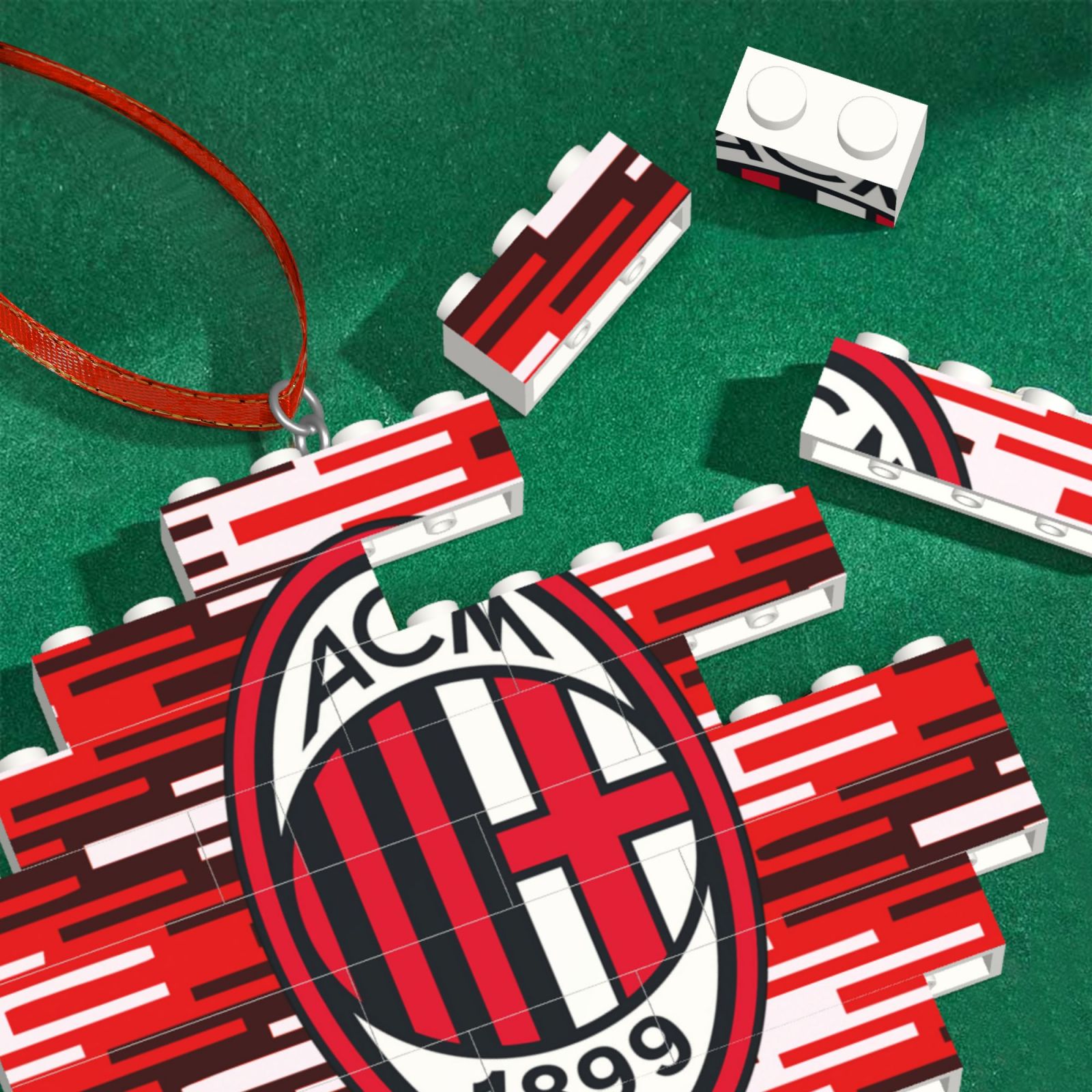 AC Milan Building Block Puzzle Ornament BBP2182 - Soccerfana