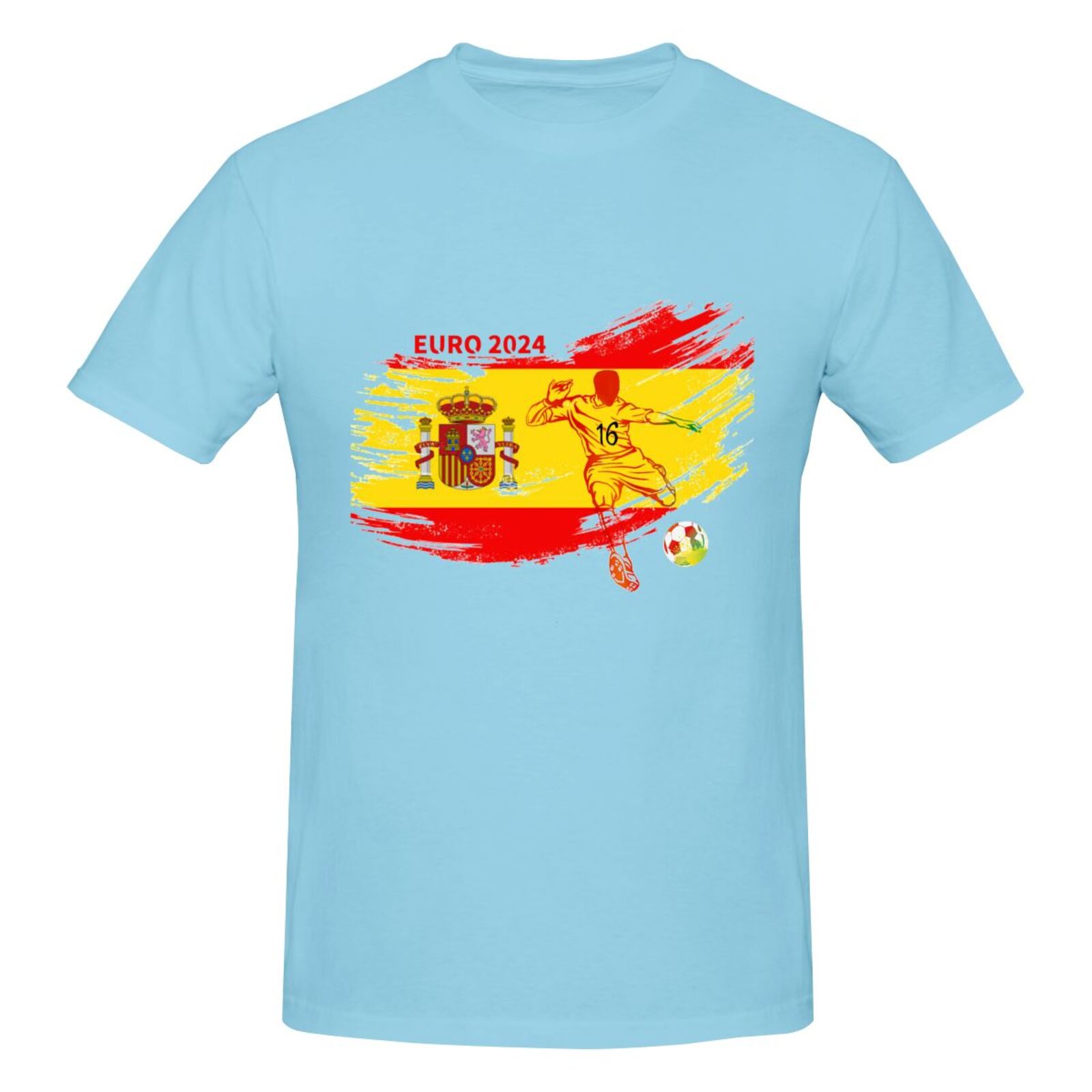 Men's Spain EURO 2024 Basic Short Sleeve T-Shirt BST1752 - Soccerfana