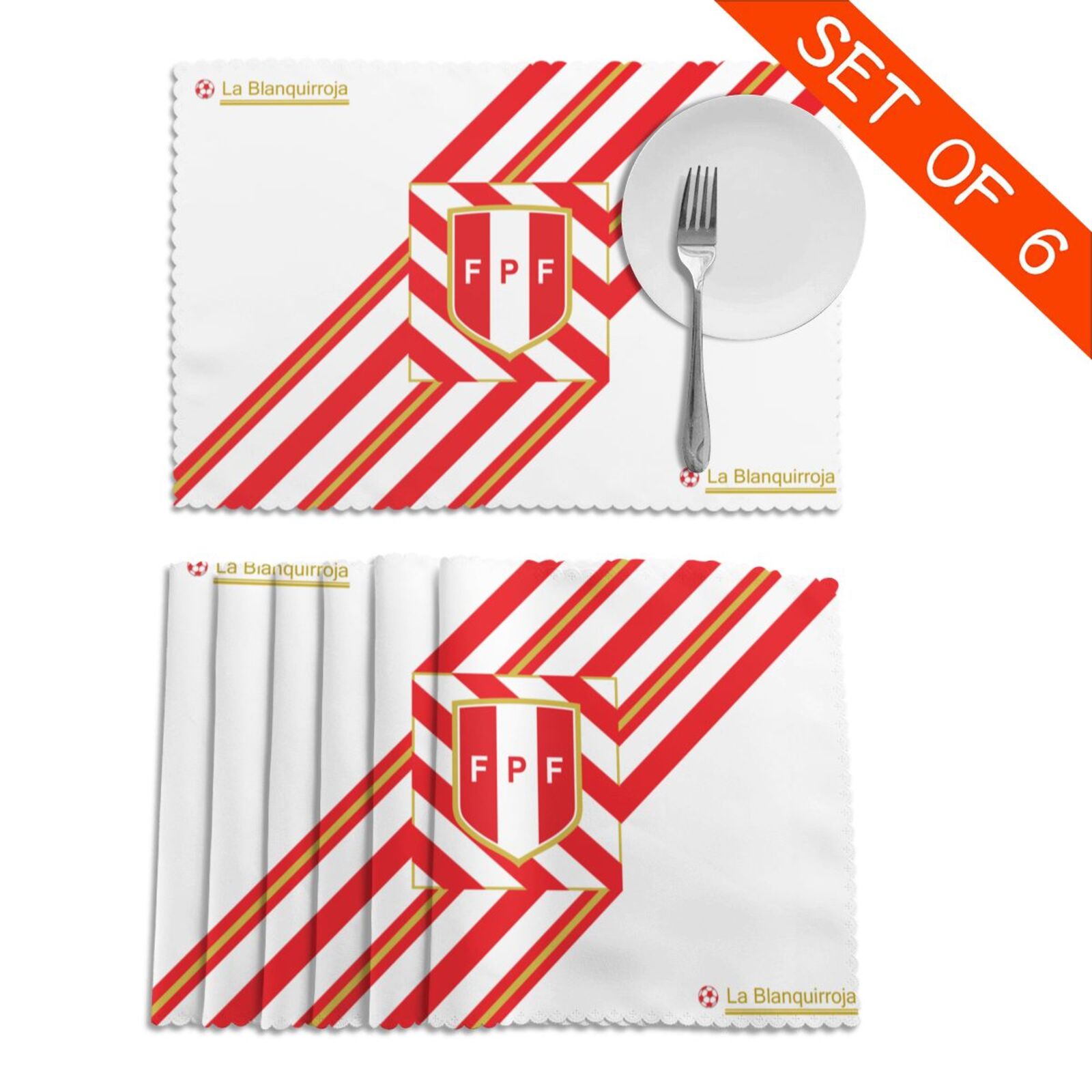 Peru Placemat Set Of 6 PFD2268 - Soccerfana