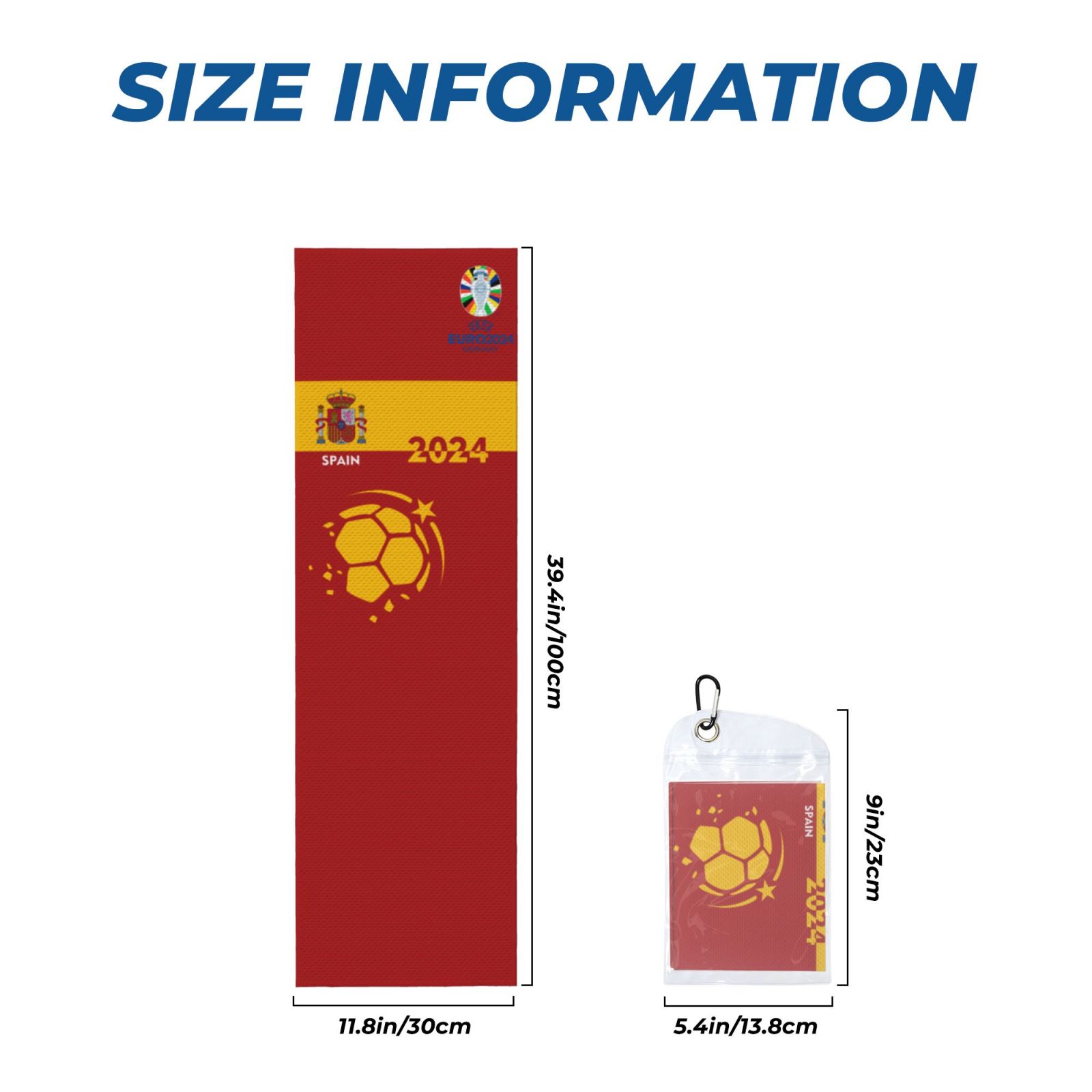 Spain EURO 2024 Cold Exercise Towel CET1690 - Soccerfana