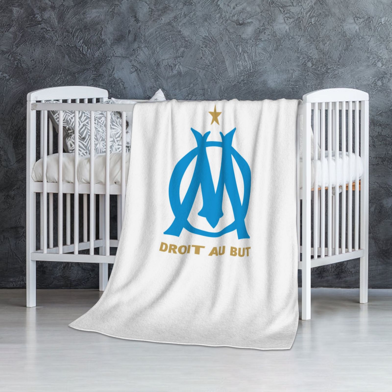 Olympique Marselile Flannel Blanket FLB1578 - Soccerfana