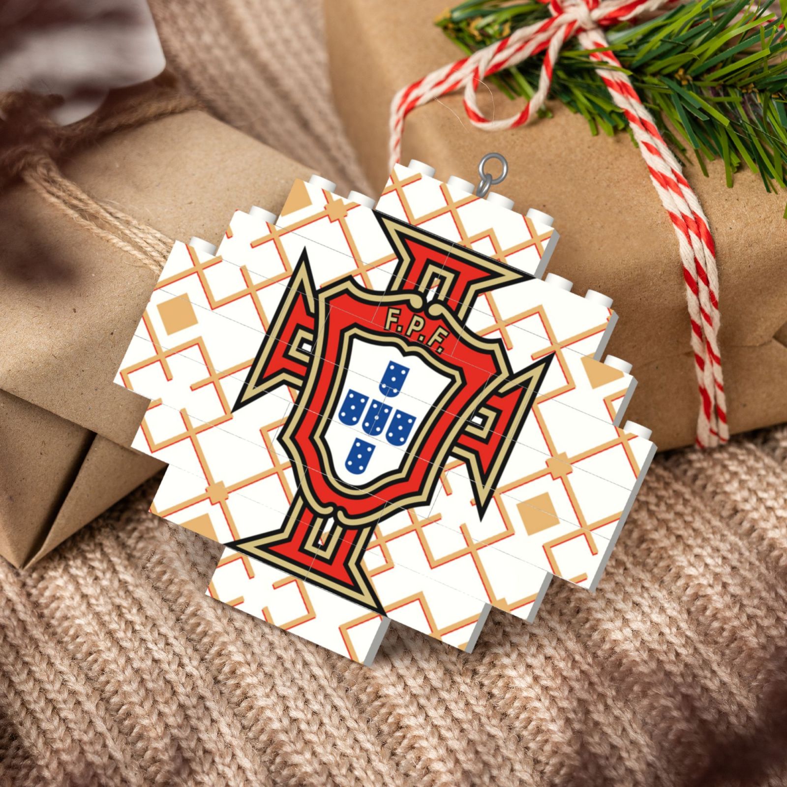 Portugal Building Block Puzzle Ornament BBP2178 - Soccerfana