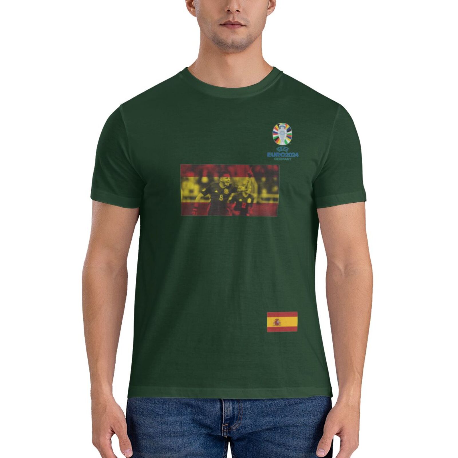 Men's Spain EURO 2024 Basic Short Sleeve T-Shirt BST1739 - Soccerfana