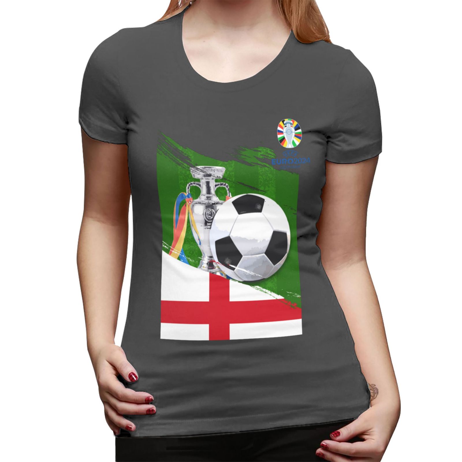Women's England EURO 2024 Basic Short Sleeve T-Shirt WBT1682 - Soccerfana