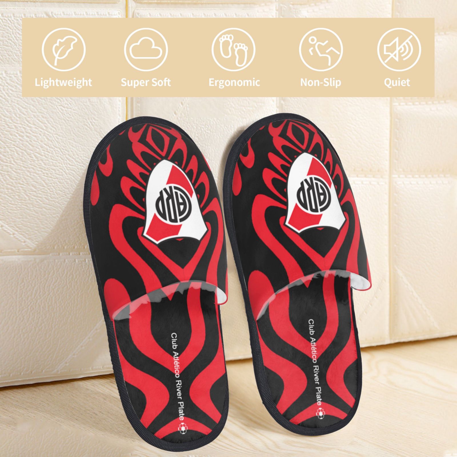 River Plate Cotton Slippers FSP2336 - Soccerfana