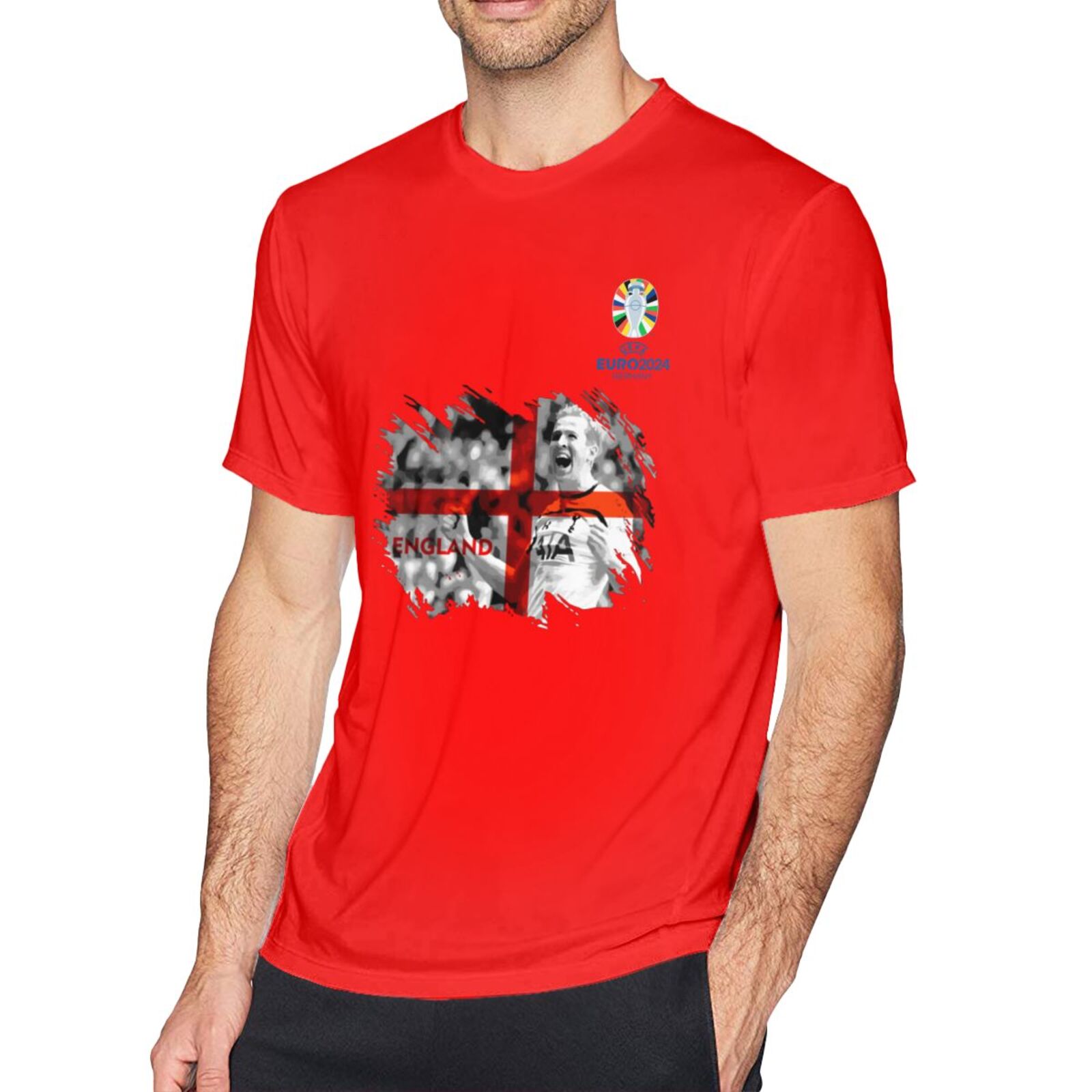 Men's England EURO 2024 Basic Short Sleeve T-Shirt BST1713 - Soccerfana