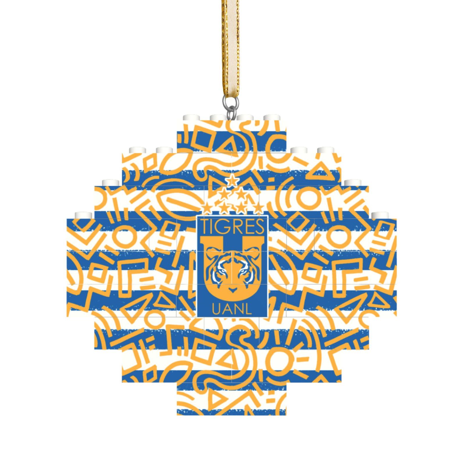 Tigres UANL Building Block Puzzle Ornament BBP2032 - Soccerfana