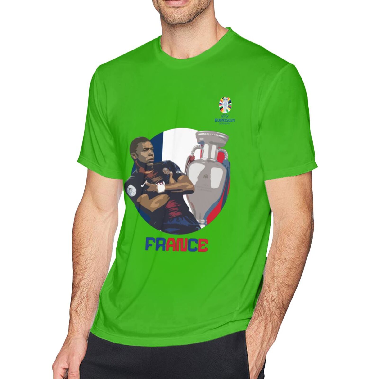 Men's France EURO 2024 Basic Short Sleeve T-Shirt BST1729 - Soccerfana