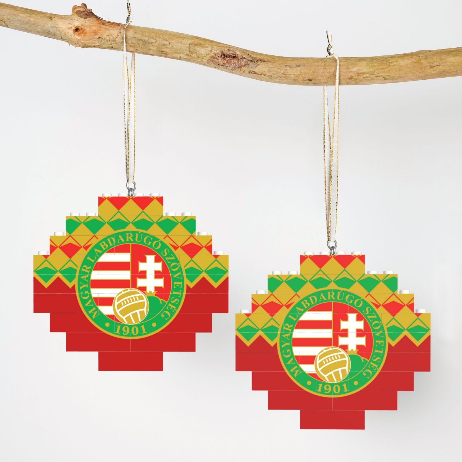 Hungary Building Block Puzzle Ornament BBP2184 - Soccerfana